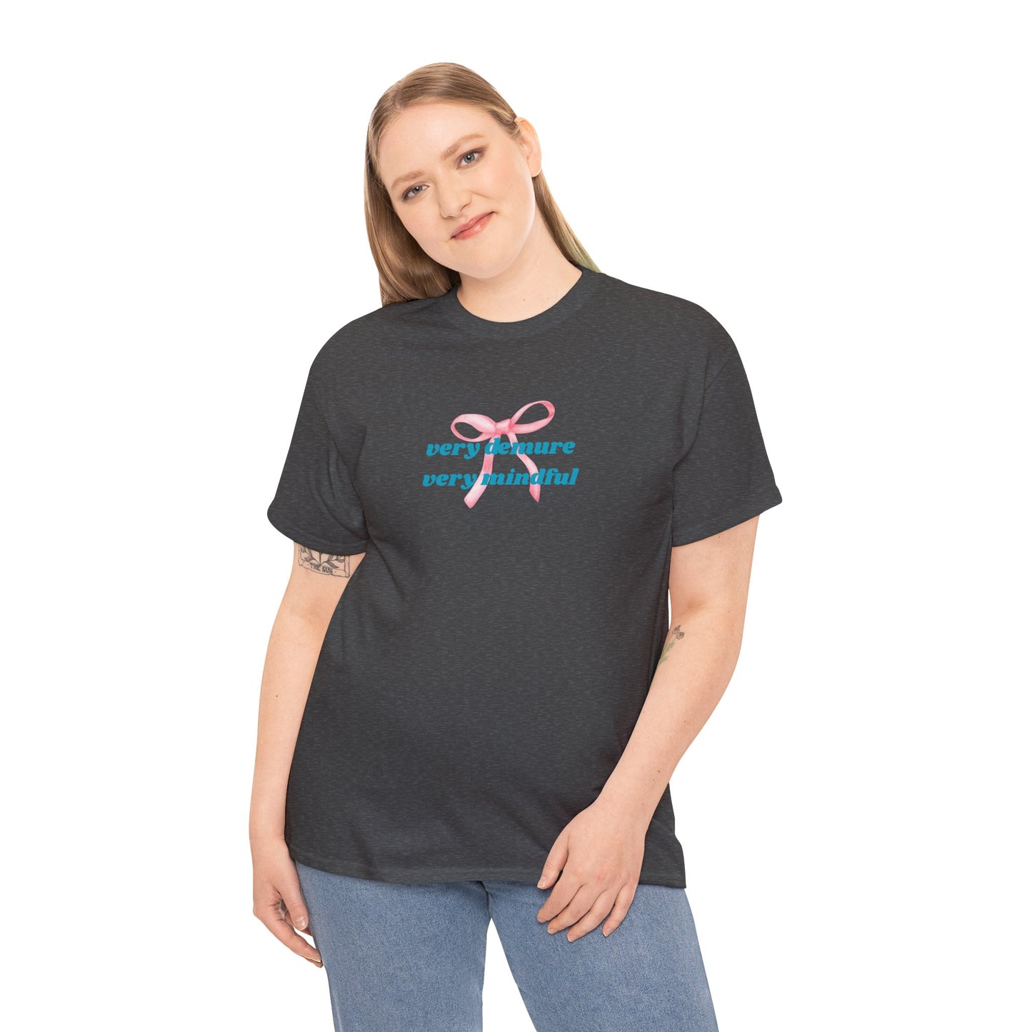 Very Demure, Very Mindful Print Tee – Cozy & Stylish - Wolf Aura Co