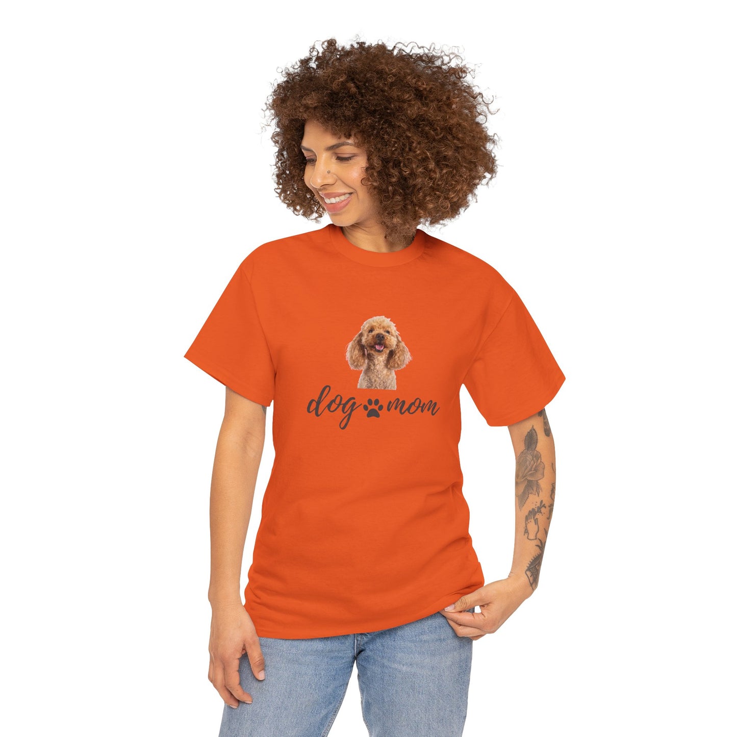 Dog Print Cotton T-Shirt – Cute Casual Tee for Dog Moms | Gift for Dog Lovers, Everyday Comfort, Pet Parent Apparel - Wolf Aura Co