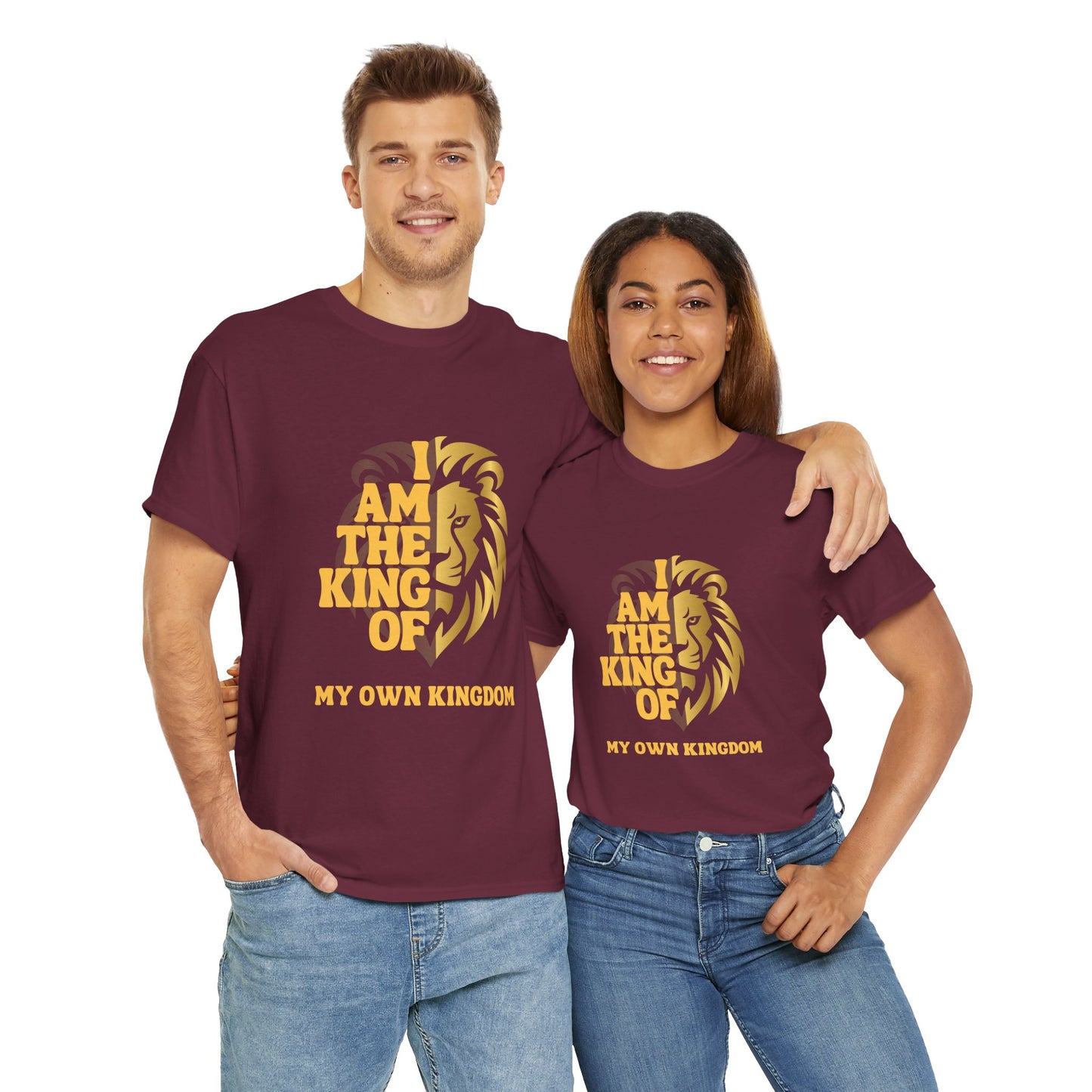 Lion Print Cotton T-Shirt – Fierce Graphic Tee, Casual Everyday Wear, Animal Lover Gift - Wolf Aura Co
