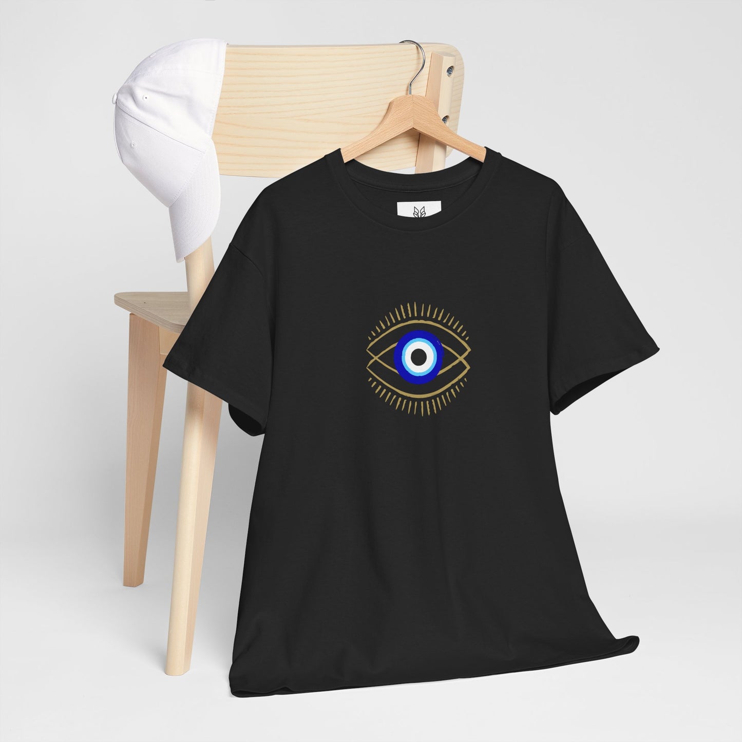 Evil Eye Graphic Tee – Unisex Casual Cotton T-Shirt | Protect Your Energy Shirt, Positive Vibes Apparel, Spiritual Gift - Wolf Aura Co