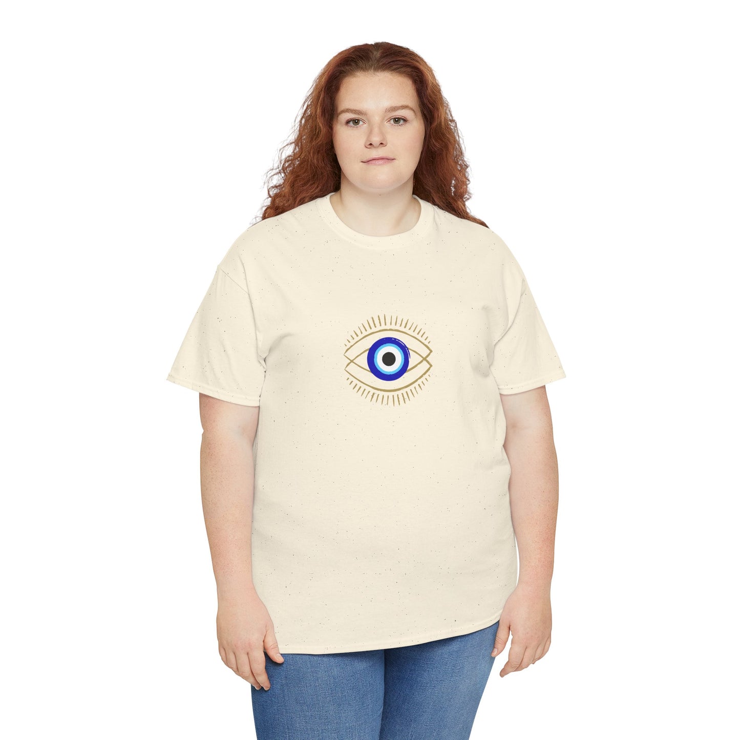 Evil Eye Graphic Tee – Unisex Casual Cotton T-Shirt | Protect Your Energy Shirt, Positive Vibes Apparel, Spiritual Gift - Wolf Aura Co