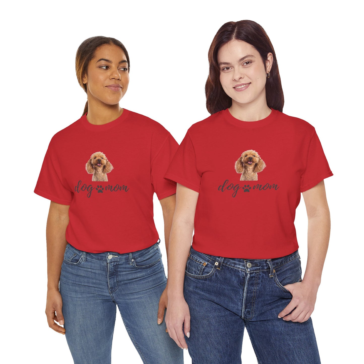 Dog Print Cotton T-Shirt – Cute Casual Tee for Dog Moms | Gift for Dog Lovers, Everyday Comfort, Pet Parent Apparel - Wolf Aura Co