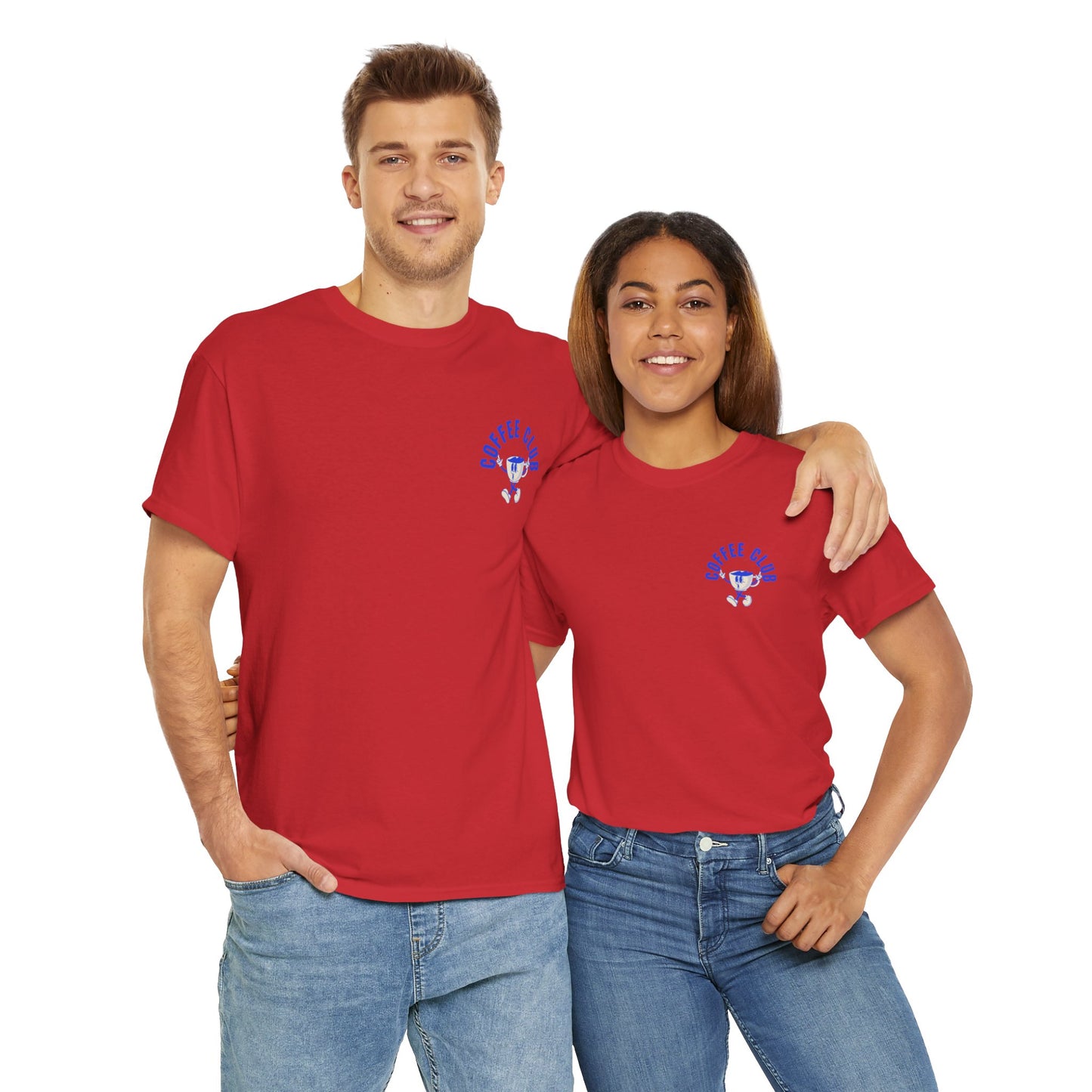 Coffee Club Cotton T-Shirt – Casual Graphic Tee, Coffee Lover Gift, Everyday Comfort - Wolf Aura Co