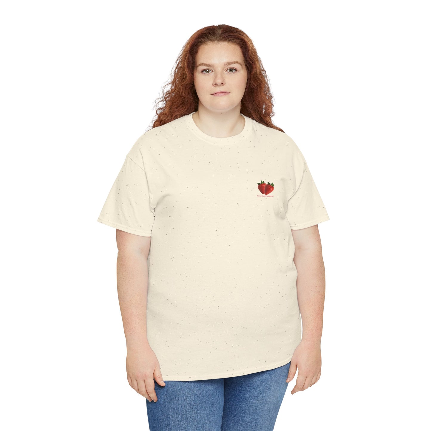 Strawberry Print Casual T-Shirt | Cute Graphic Tee, Everyday Comfort, Fruit-Inspired Fashion - Wolf Aura Co