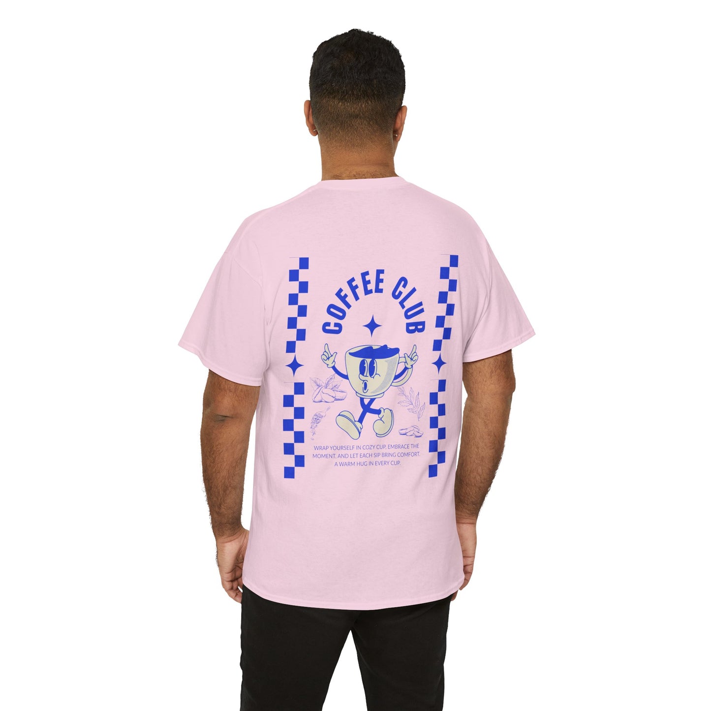 Coffee Club Cotton T-Shirt – Casual Graphic Tee, Coffee Lover Gift, Everyday Comfort - Wolf Aura Co