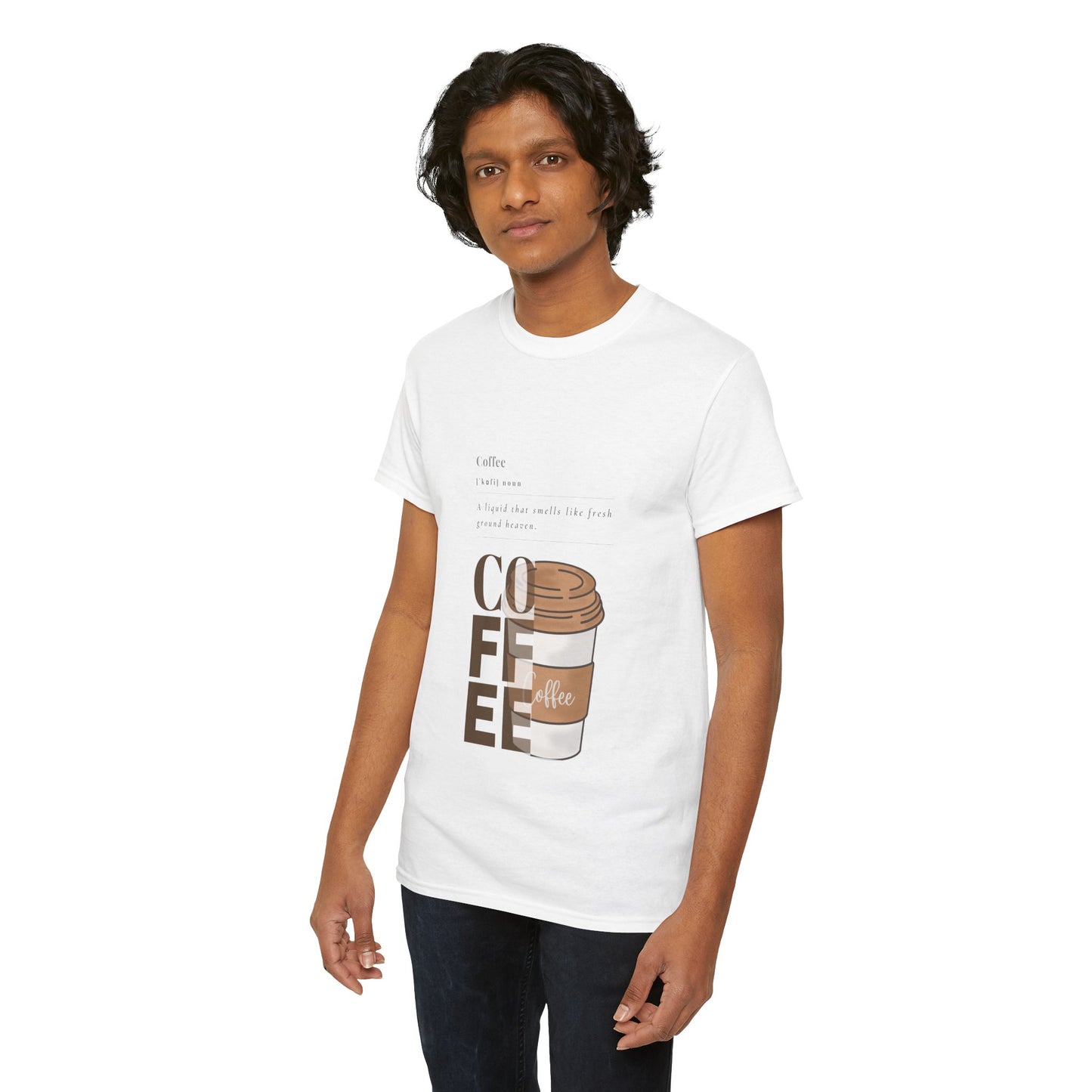 Fresh Brew Vibes Cotton T-Shirt – Casual Coffee Lovers Graphic Tee, Everyday Comfort, Barista Gift - Wolf Aura Co
