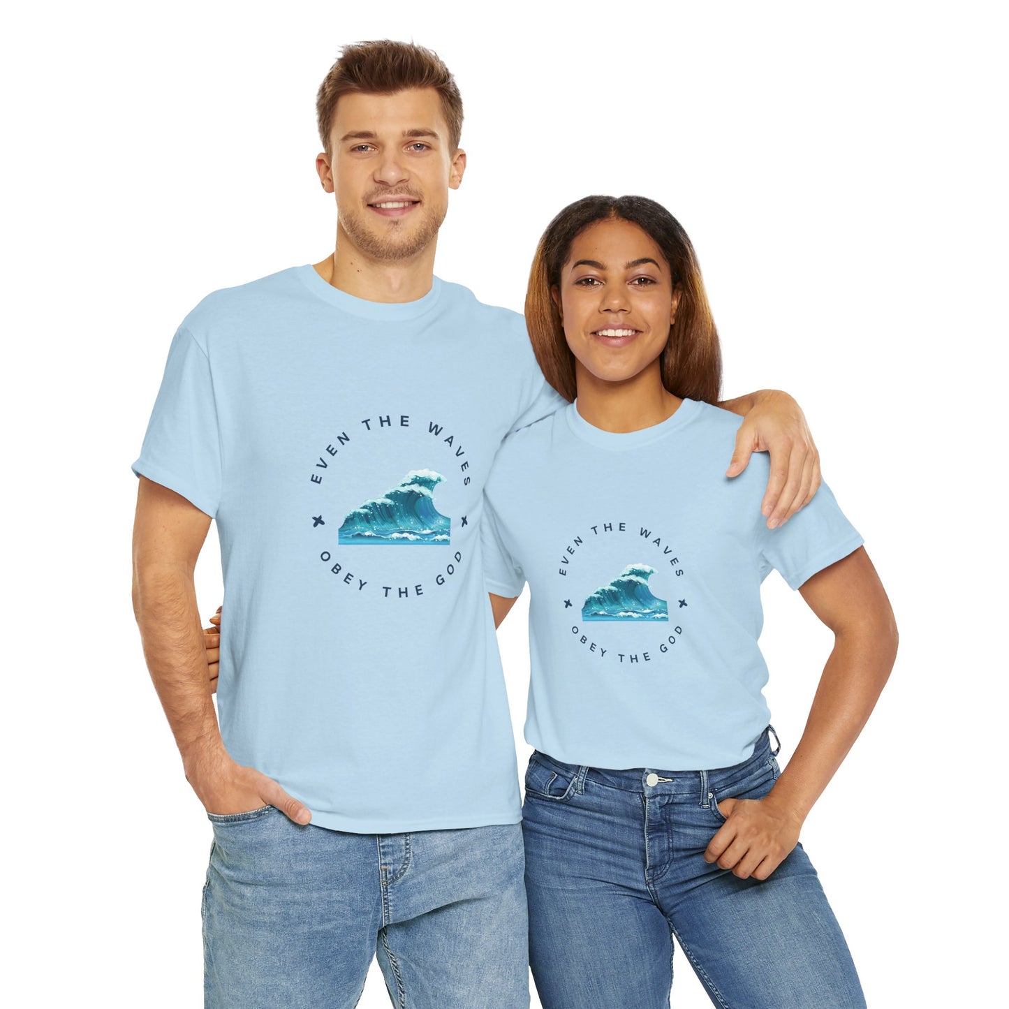 Wave Unisex Tee – Casual Cotton T-Shirt for Everyday Comfort - Wolf Aura Co