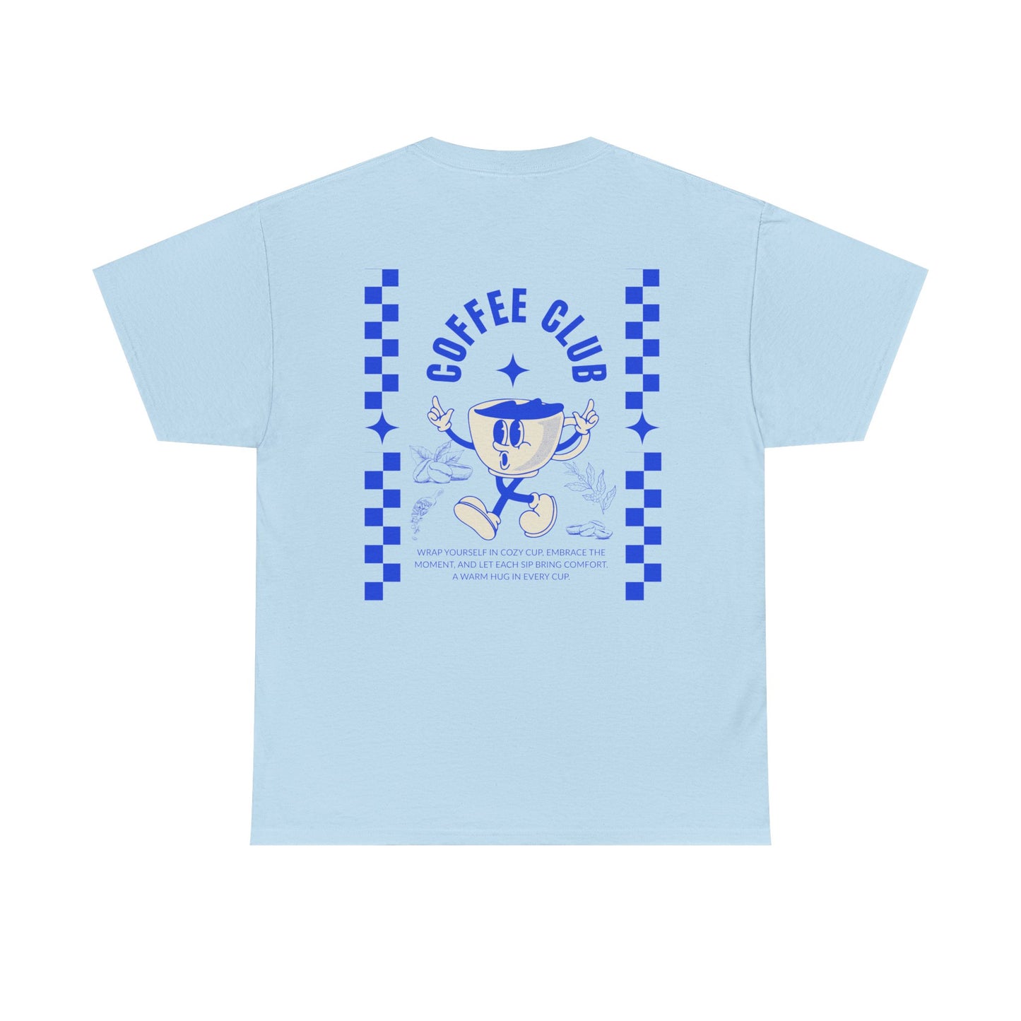 Coffee Club Cotton T-Shirt – Casual Graphic Tee, Coffee Lover Gift, Everyday Comfort - Wolf Aura Co