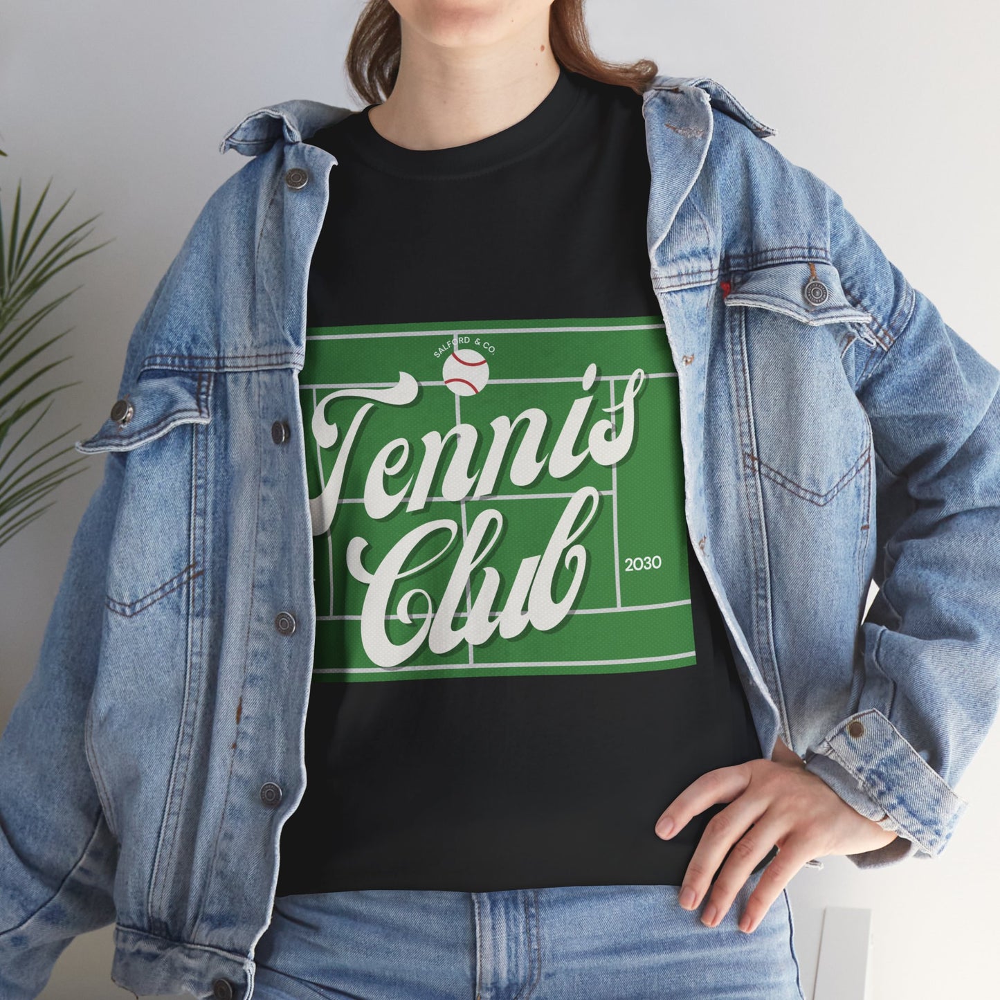 Tennis Print Tee - Unisex Cotton Tshirt for Sports Lovers