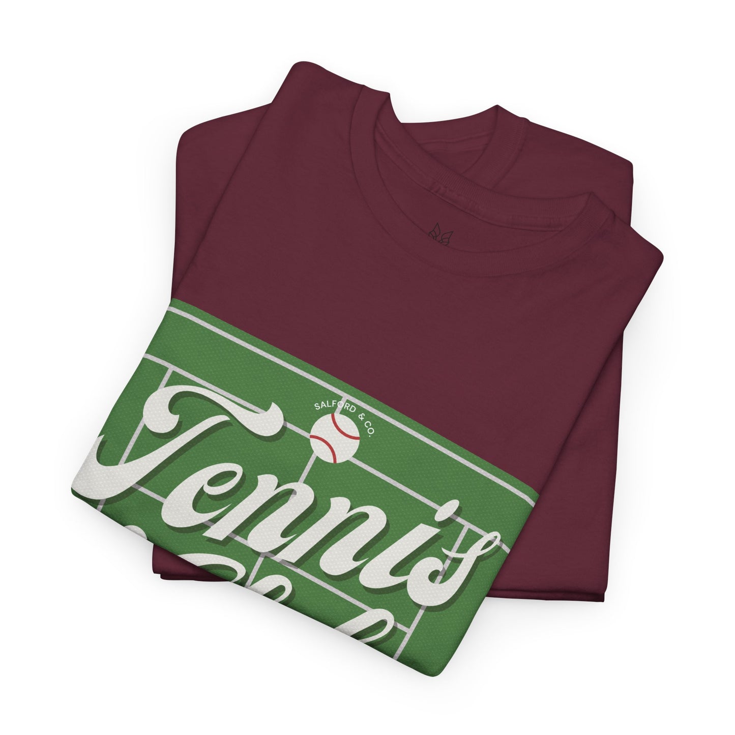 Tennis Print Tee – Unisex Cotton T-Shirt for Sports Lovers - Wolf Aura Co