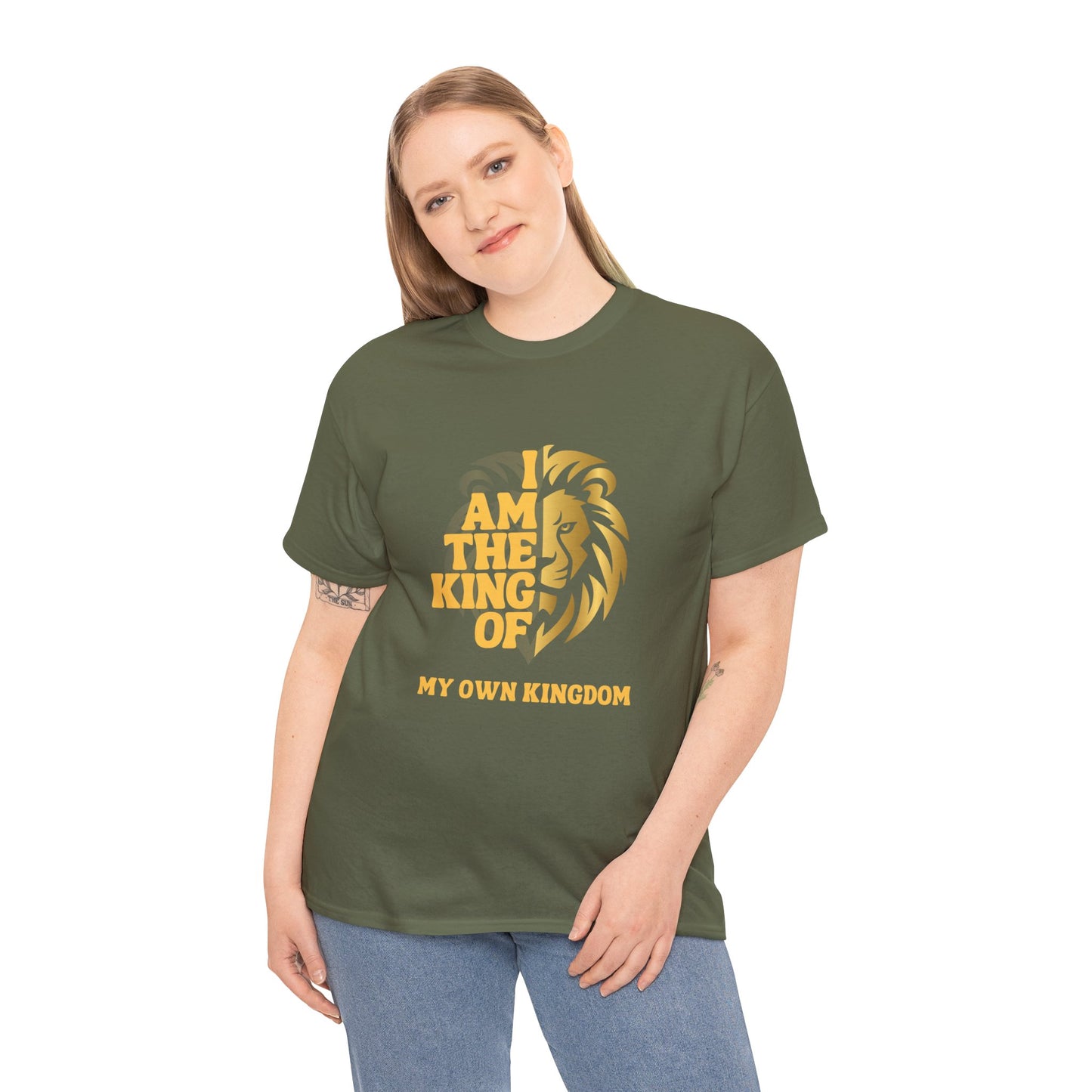 Lion Print Cotton T-Shirt – Fierce Graphic Tee, Casual Everyday Wear, Animal Lover Gift - Wolf Aura Co