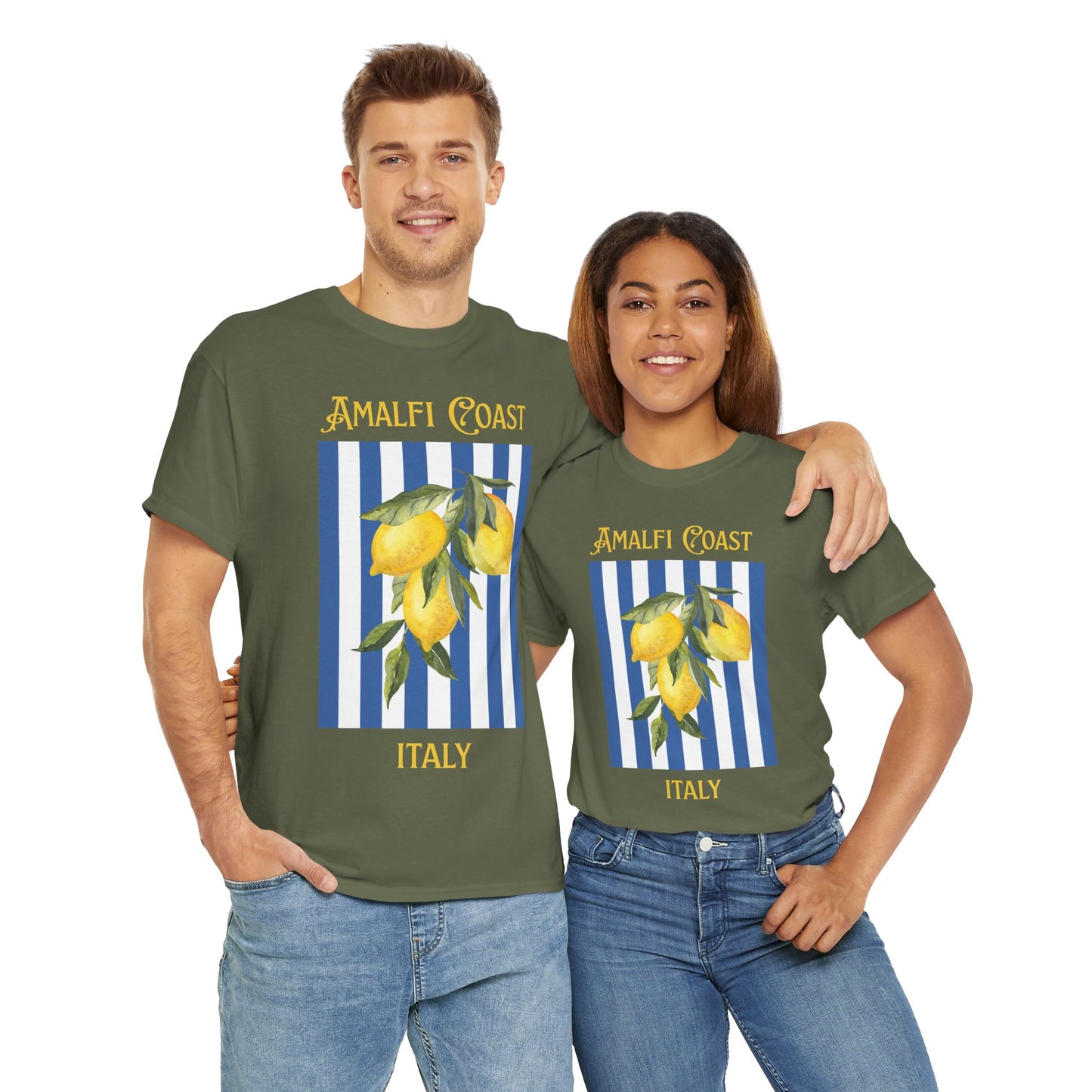 Unisex Amalfi Coast T-Shirt – Casual Coastal Graphic Tee - Wolf Aura Co