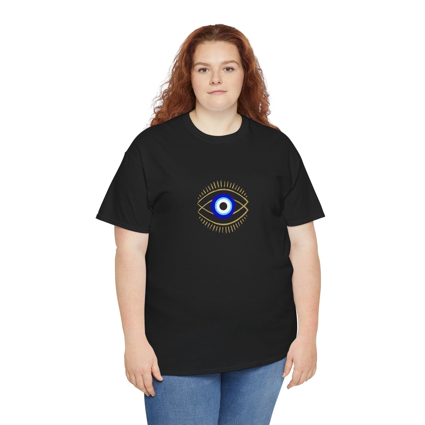 Evil Eye Graphic Tee – Unisex Casual Cotton T-Shirt | Protect Your Energy Shirt, Positive Vibes Apparel, Spiritual Gift - Wolf Aura Co