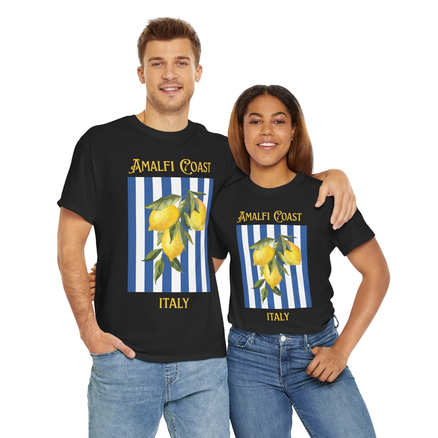 Unisex Amalfi Coast T-Shirt – Casual Coastal Graphic Tee - Wolf Aura Co