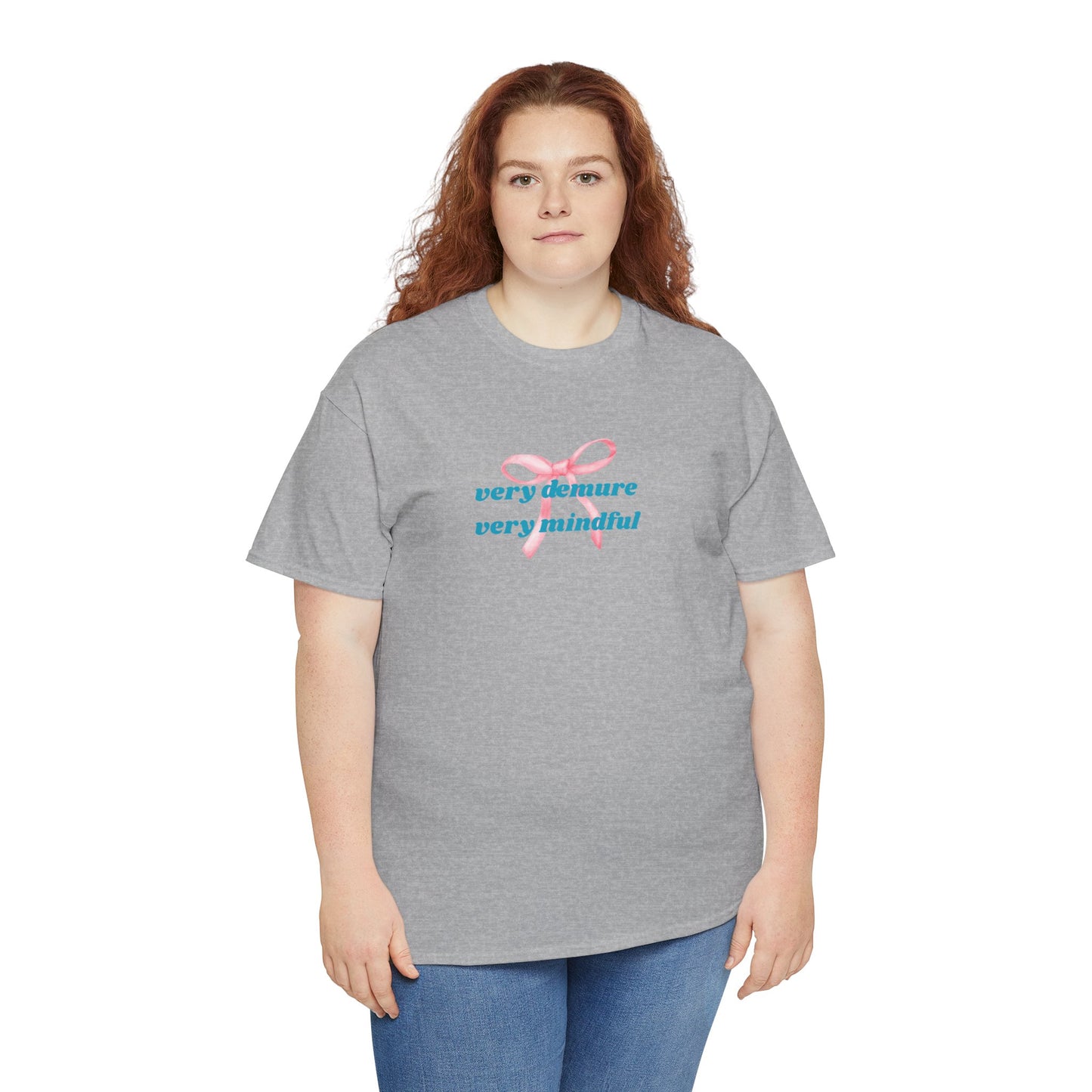 Very Demure, Very Mindful Print Tee – Cozy & Stylish - Wolf Aura Co