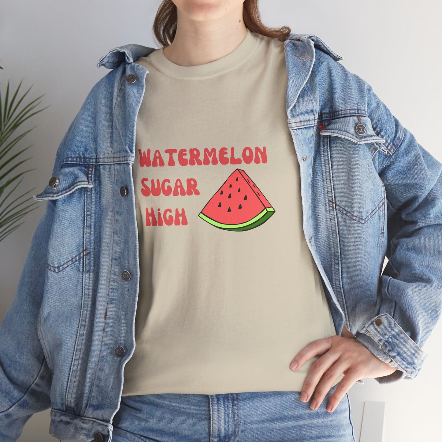 Watermelon Print Cotton T-Shirt