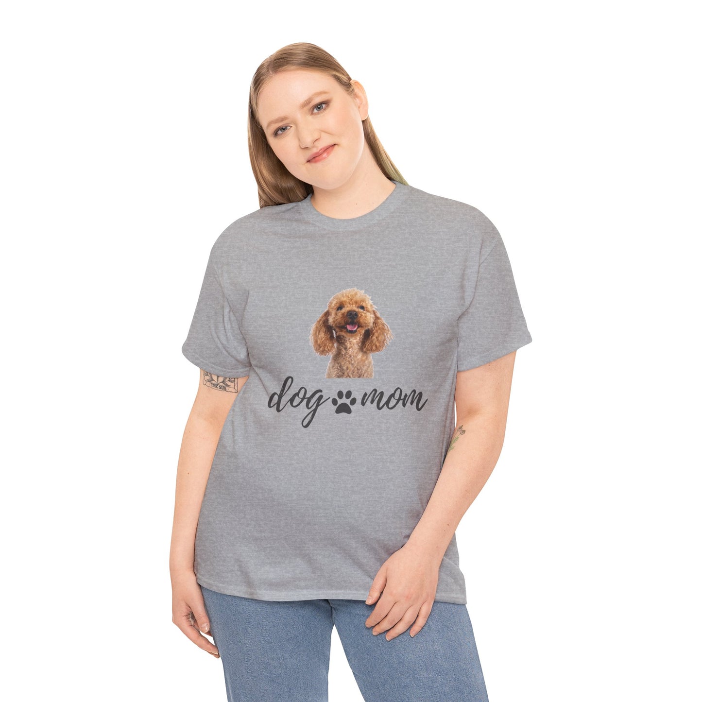 Dog Mom Cotton Tee – Casual &Comfy Gift for Pet Lovers | Wolf Aura