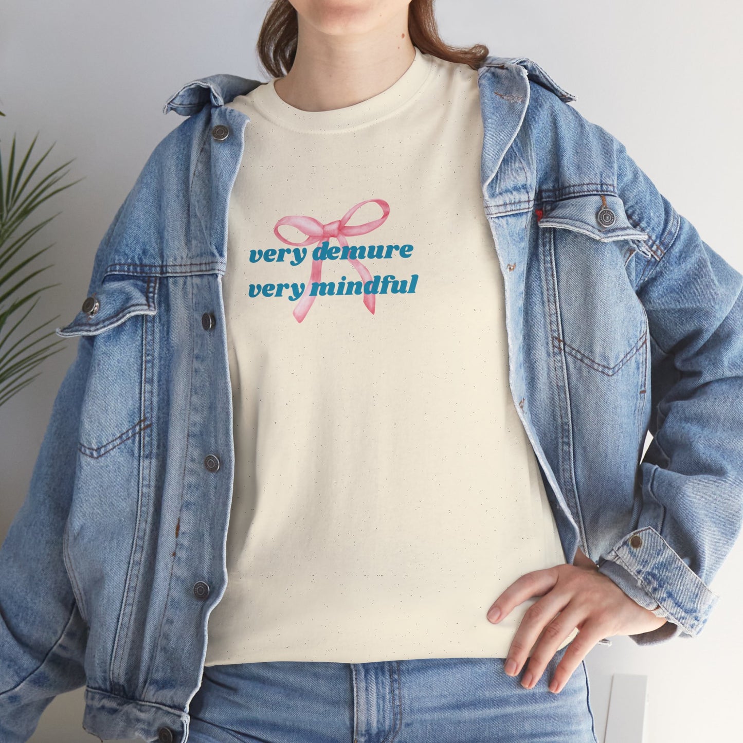 Very Demure, Very Mindful Print Tee – Cozy & Stylish - Wolf Aura Co