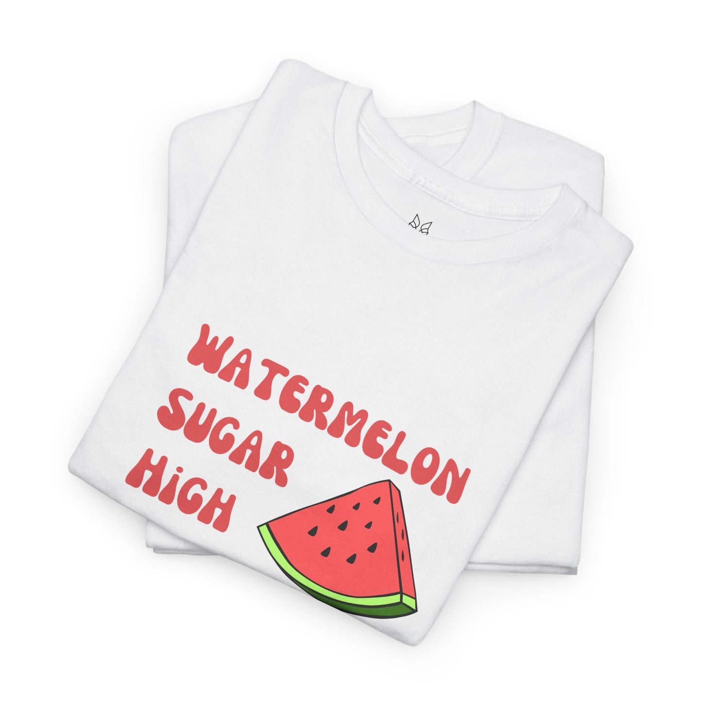 Watermelon Print Cotton T-Shirt | Cute Summer Tee, Fruit Graphic Shirt, Casual Everyday Wear - Wolf Aura Co