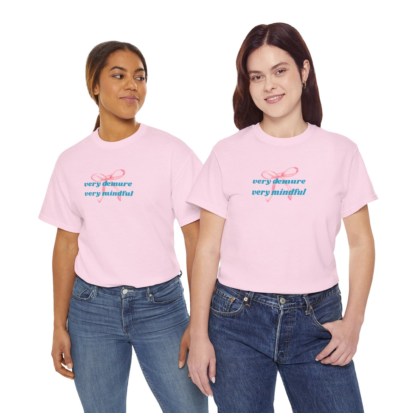 Very Demure, Very Mindful Print Tee – Cozy & Stylish - Wolf Aura Co