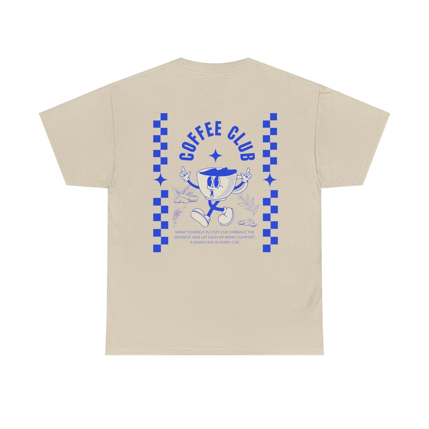 Coffee Club Cotton T-Shirt – Casual Graphic Tee, Coffee Lover Gift, Everyday Comfort - Wolf Aura Co