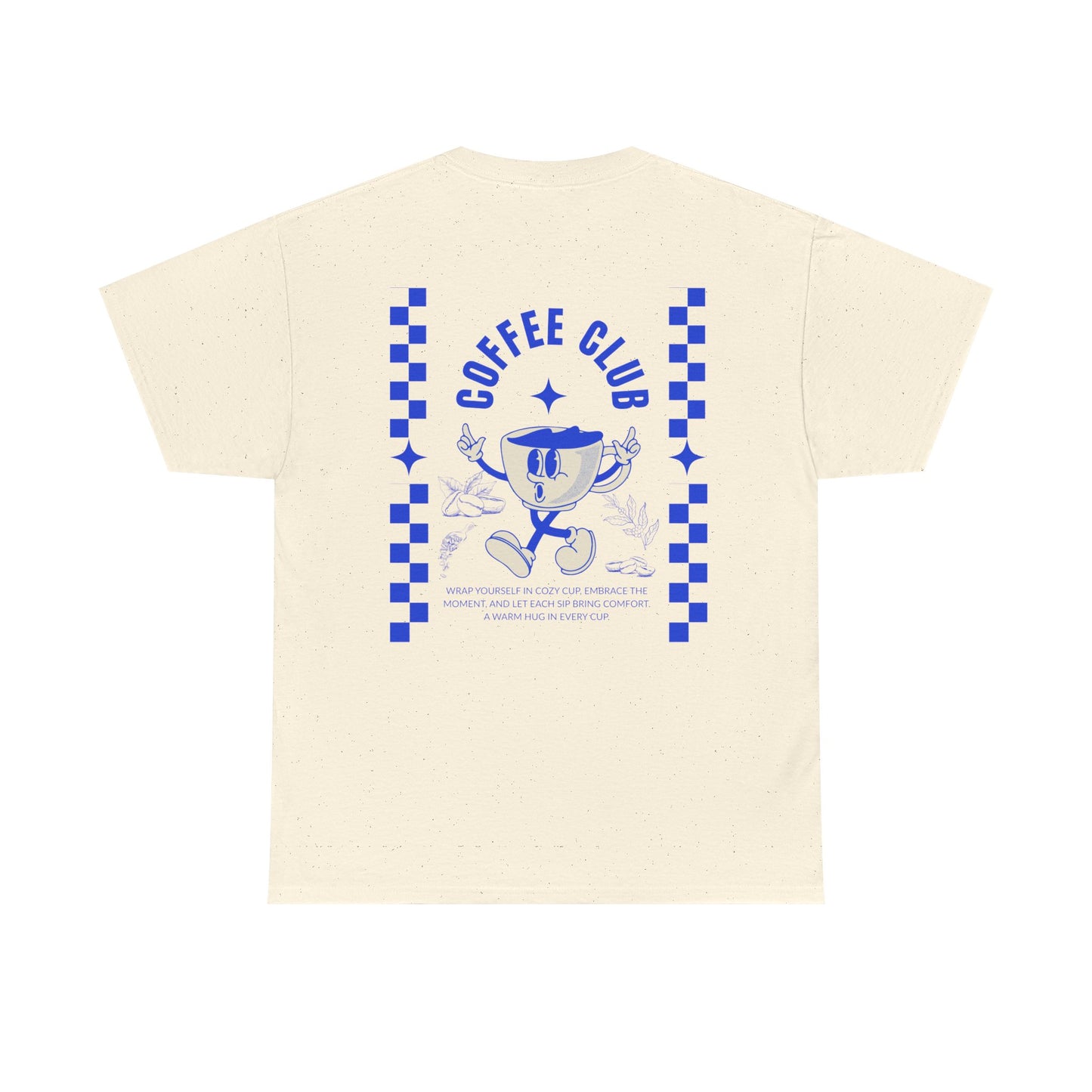 Coffee Club Cotton T-Shirt – Casual Graphic Tee, Coffee Lover Gift, Everyday Comfort - Wolf Aura Co
