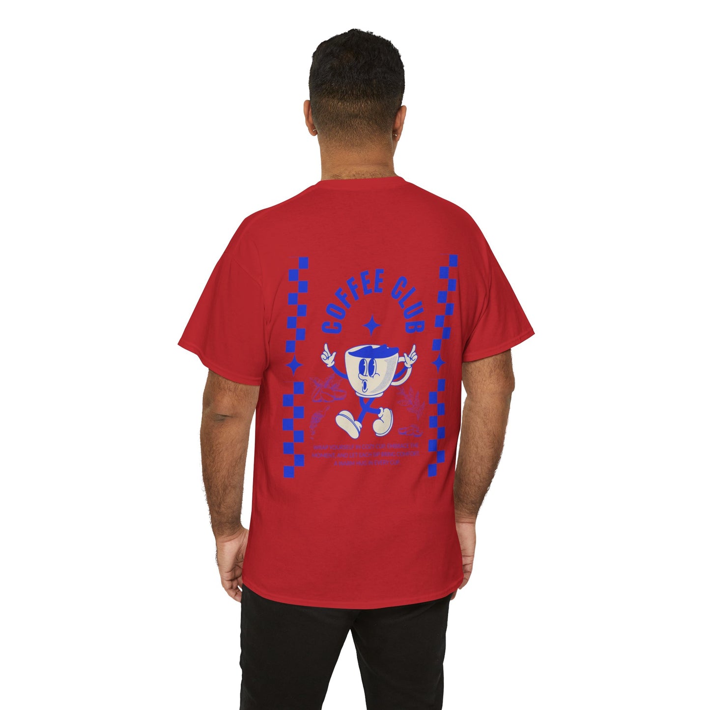 Coffee Club Cotton T-Shirt – Casual Graphic Tee, Coffee Lover Gift, Everyday Comfort - Wolf Aura Co