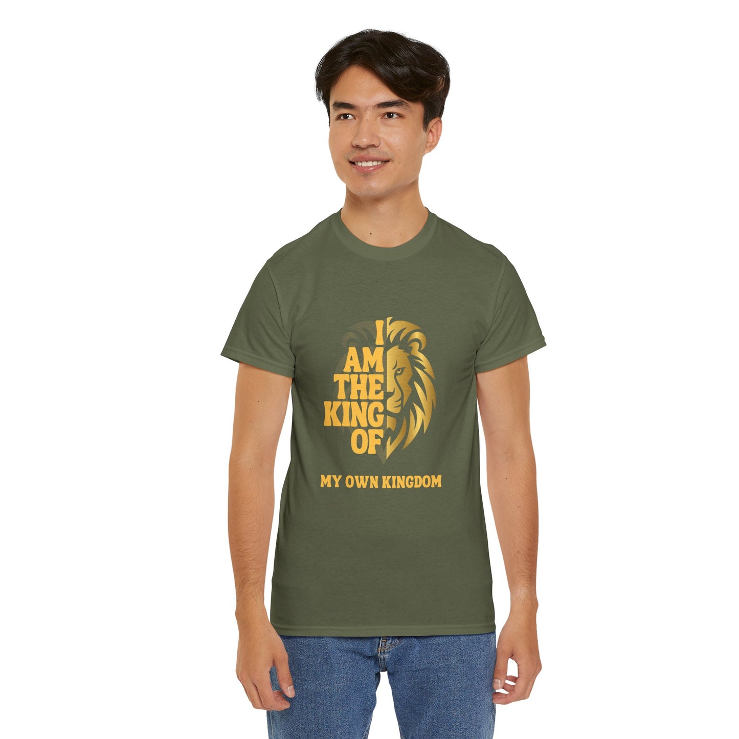 Lion Print Cotton T-Shirt – Fierce Graphic Tee, Casual Everyday Wear, Animal Lover Gift - Wolf Aura Co