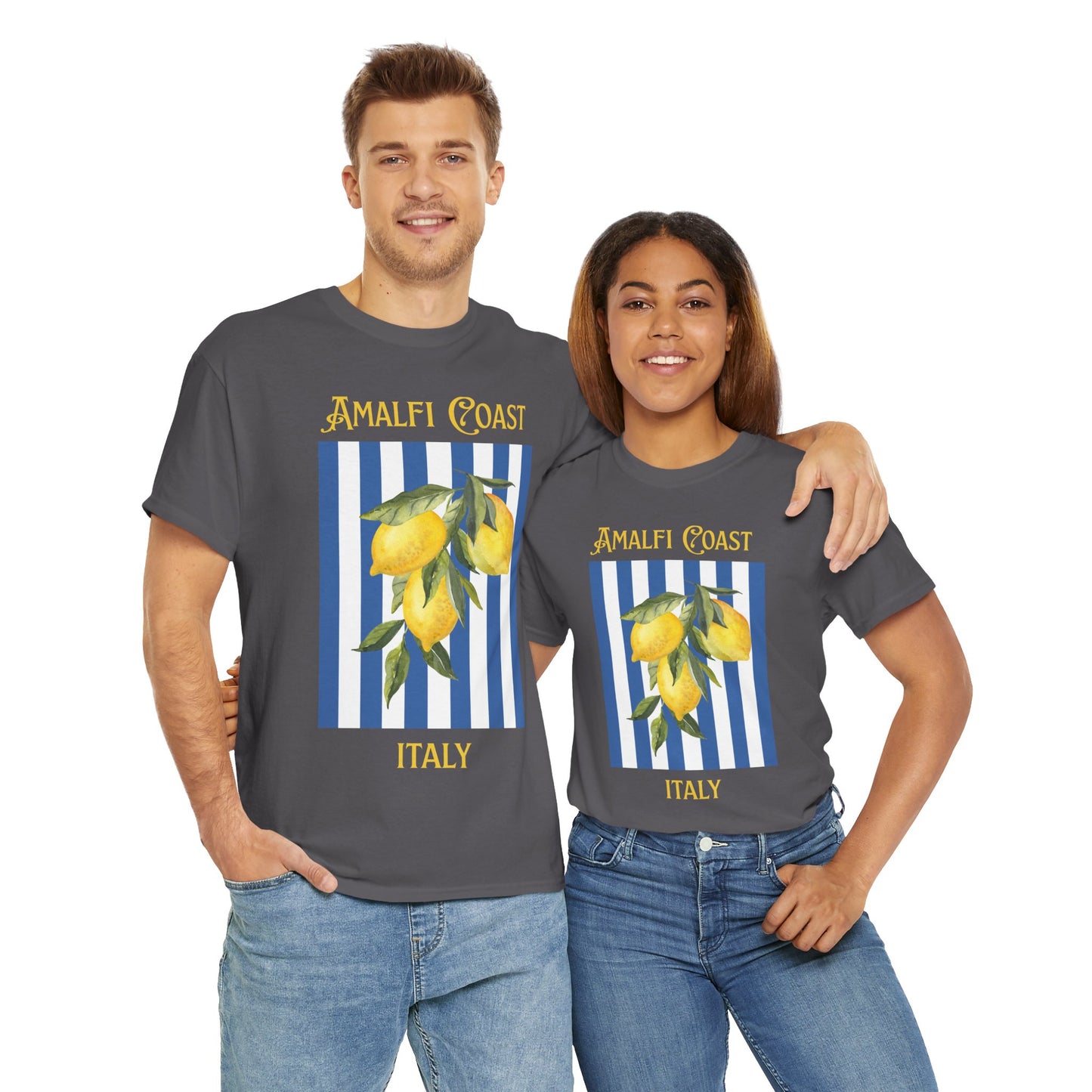 Unisex Amalfi Coast T-Shirt – Casual Coastal Graphic Tee - Wolf Aura Co