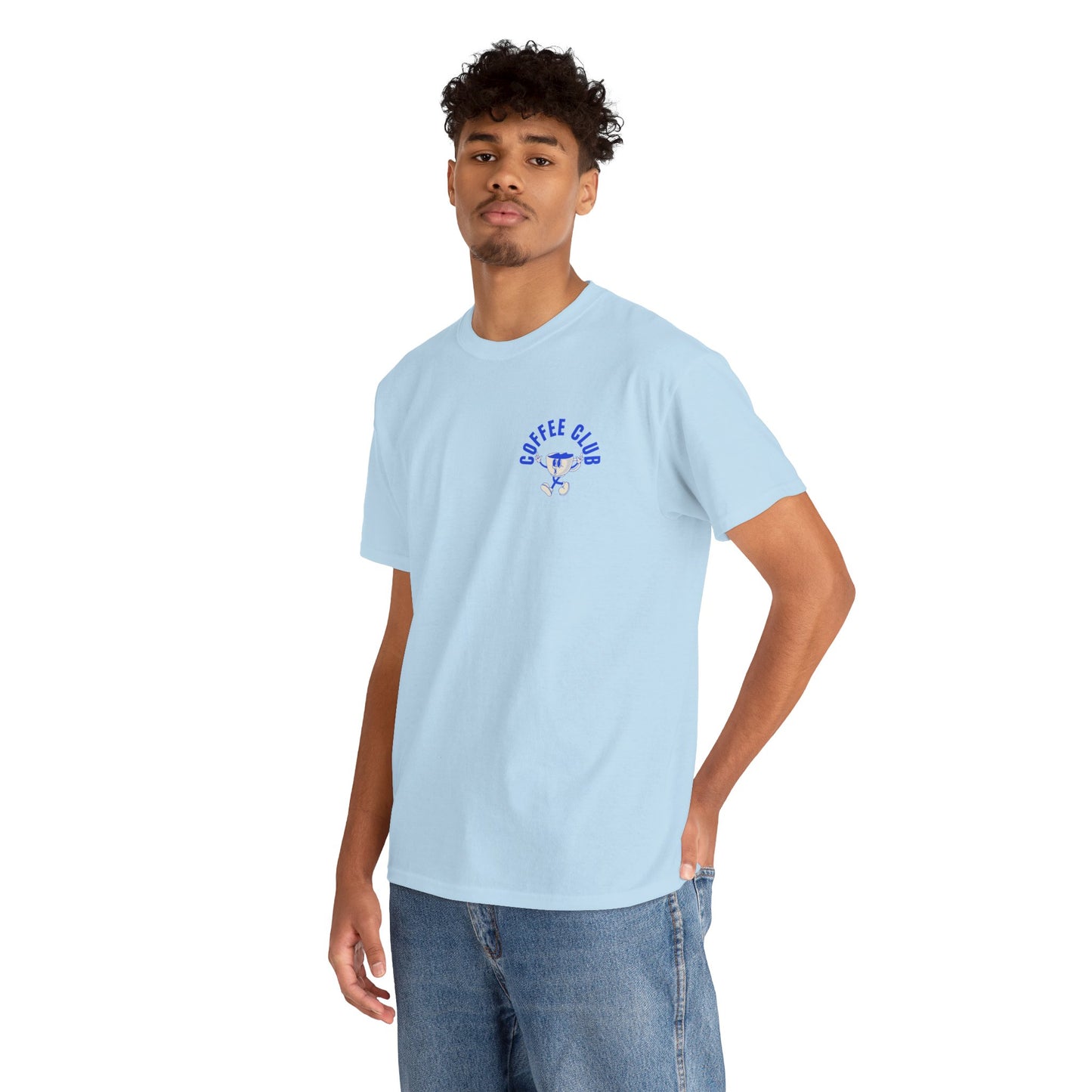 Coffee Club Cotton T-Shirt – Casual Graphic Tee, Coffee Lover Gift, Everyday Comfort - Wolf Aura Co