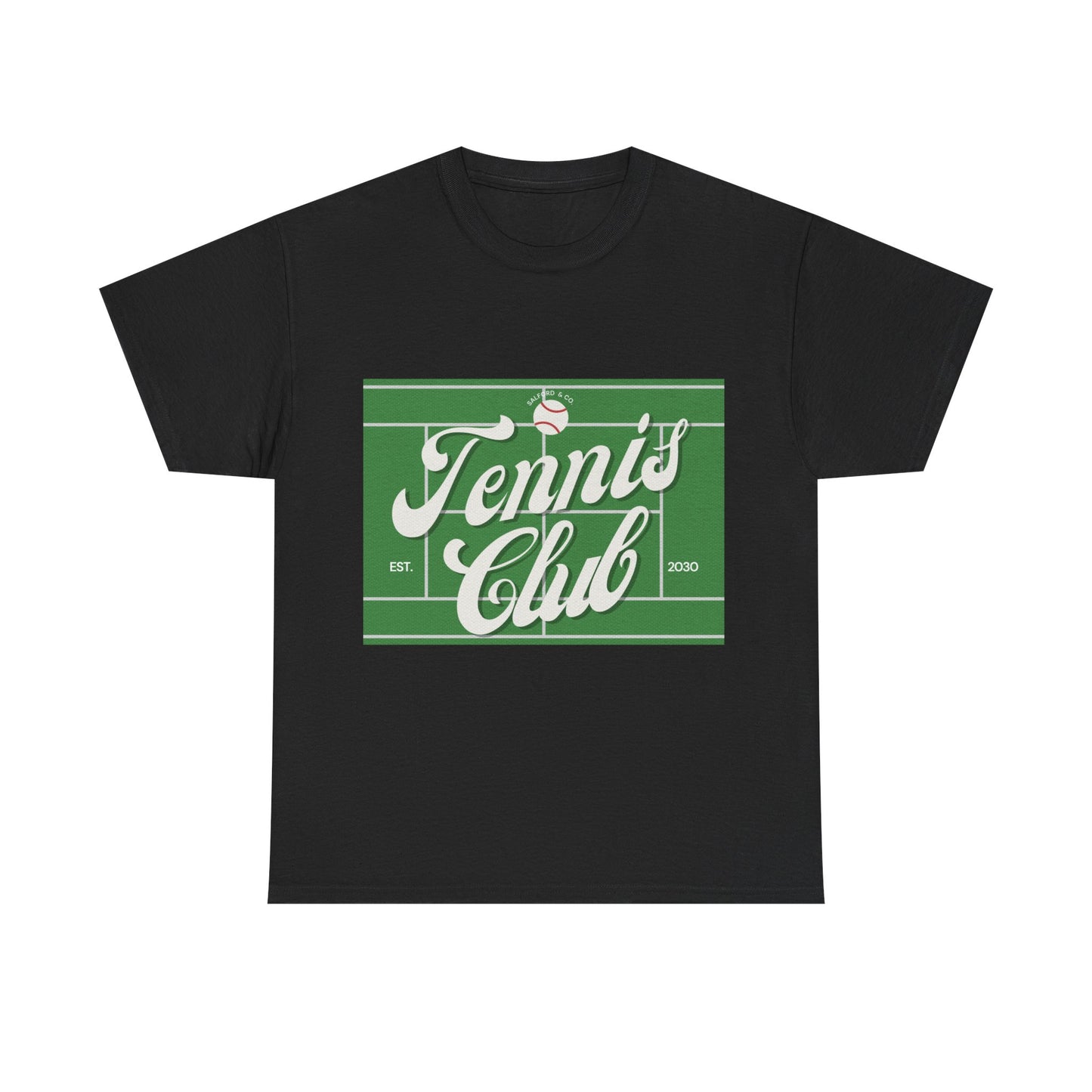 Tennis Print Tee - Unisex Cotton Tshirt for Sports Lovers