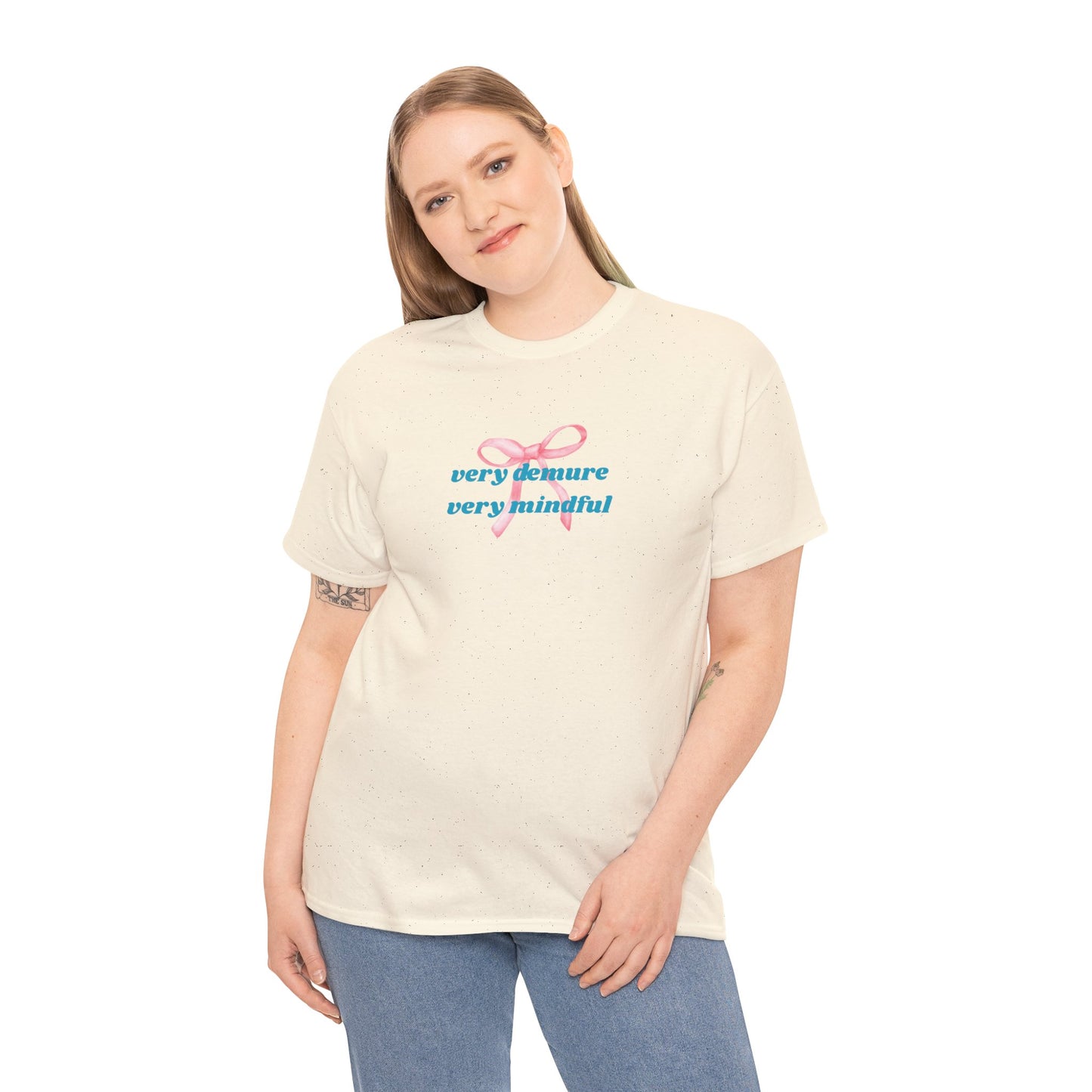 Very Demure, Very Mindful Print Tee – Cozy & Stylish - Wolf Aura Co