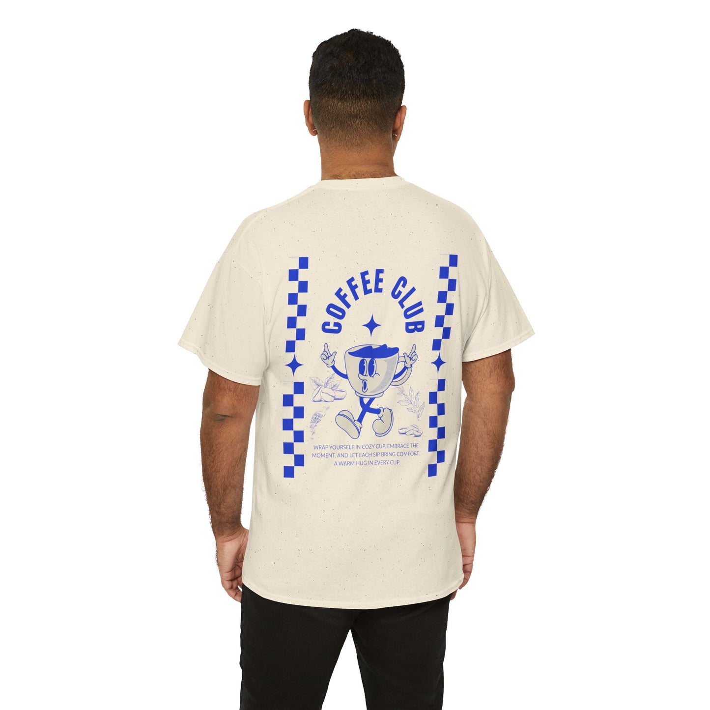 Coffee Club Cotton T-Shirt – Casual Graphic Tee, Coffee Lover Gift, Everyday Comfort - Wolf Aura Co