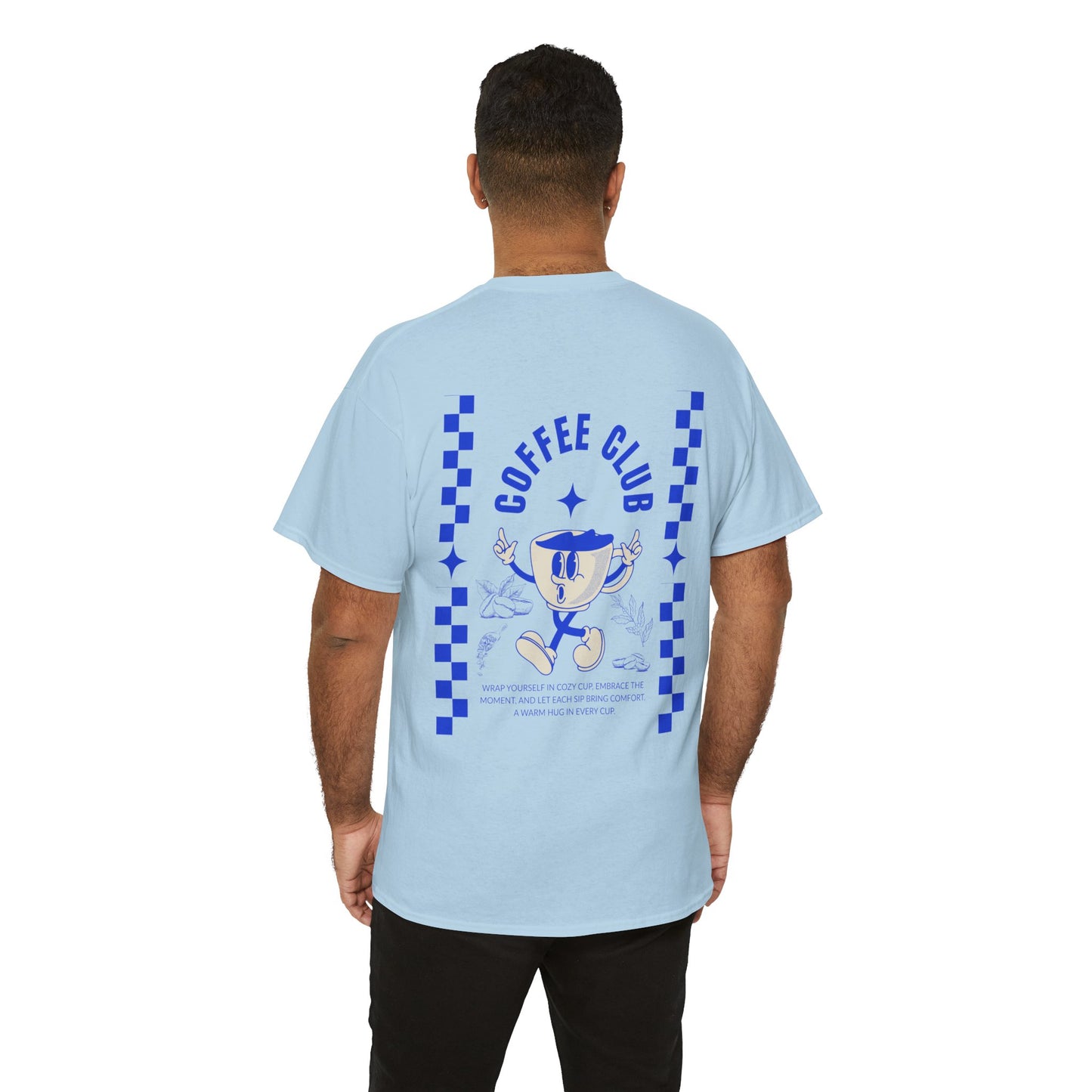 Coffee Club Cotton T-Shirt – Casual Graphic Tee, Coffee Lover Gift, Everyday Comfort - Wolf Aura Co