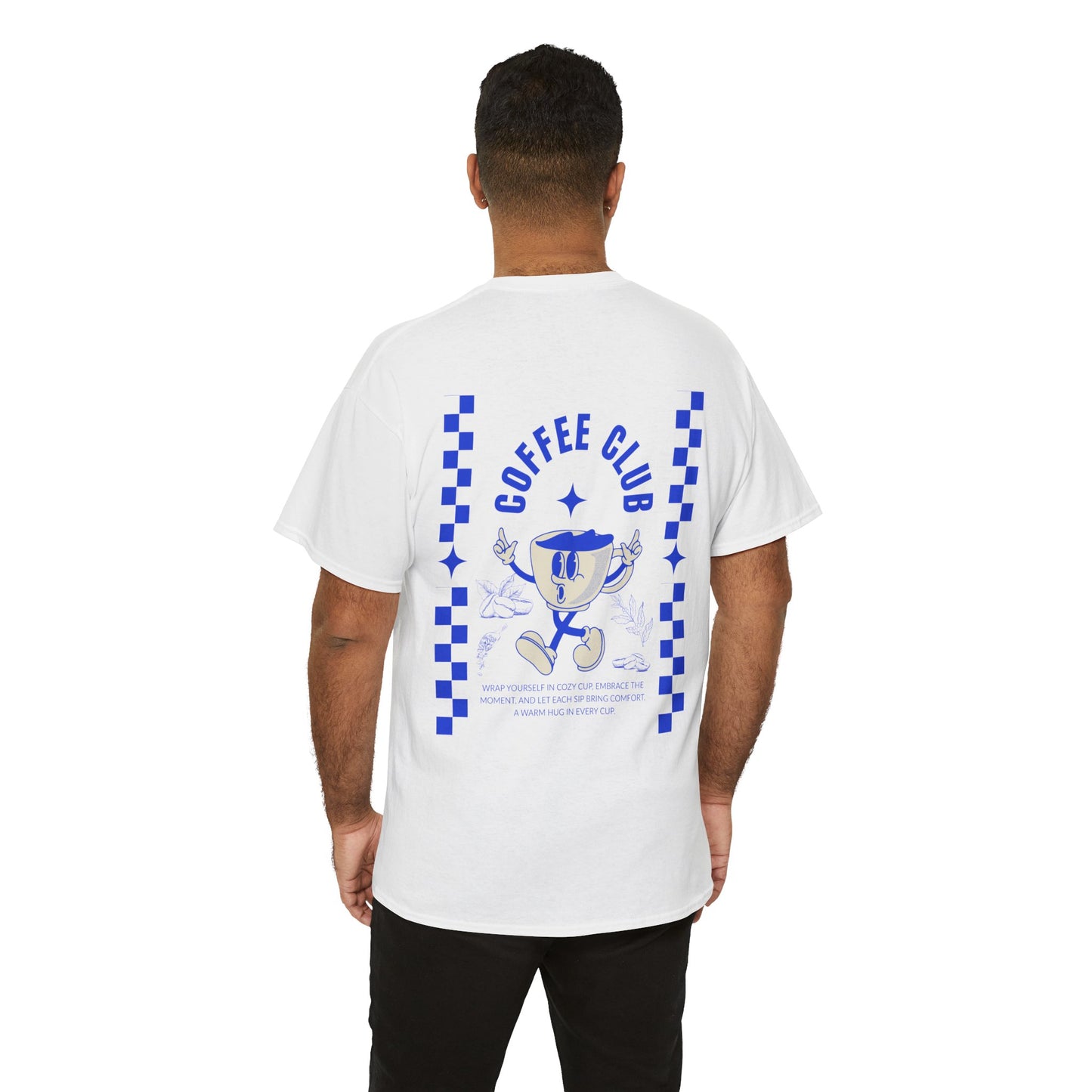Coffee Club Cotton T-Shirt – Casual Graphic Tee, Coffee Lover Gift, Everyday Comfort - Wolf Aura Co