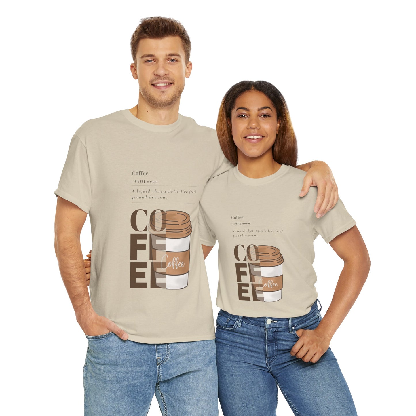 Fresh Brew Vibes Cotton T-Shirt – Casual Coffee Lovers Graphic Tee, Everyday Comfort, Barista Gift - Wolf Aura Co