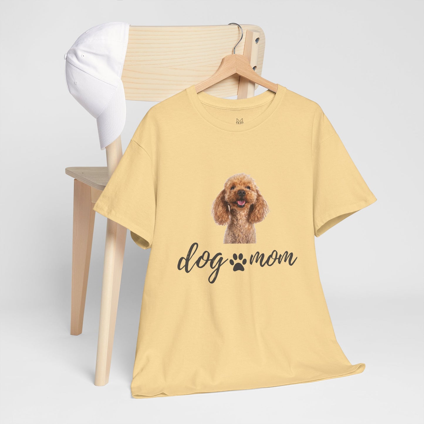 Dog Mom Cotton Tee – Casual &Comfy Gift for Pet Lovers | Wolf Aura