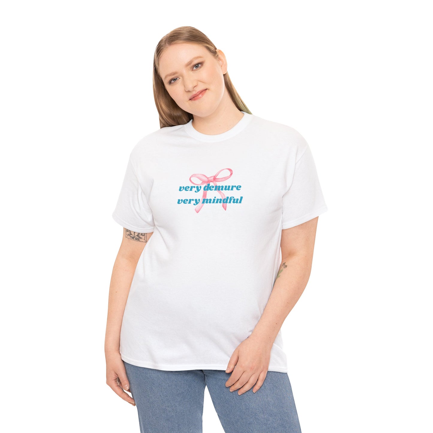 Very Demure, Very Mindful Print Tee – Cozy & Stylish - Wolf Aura Co