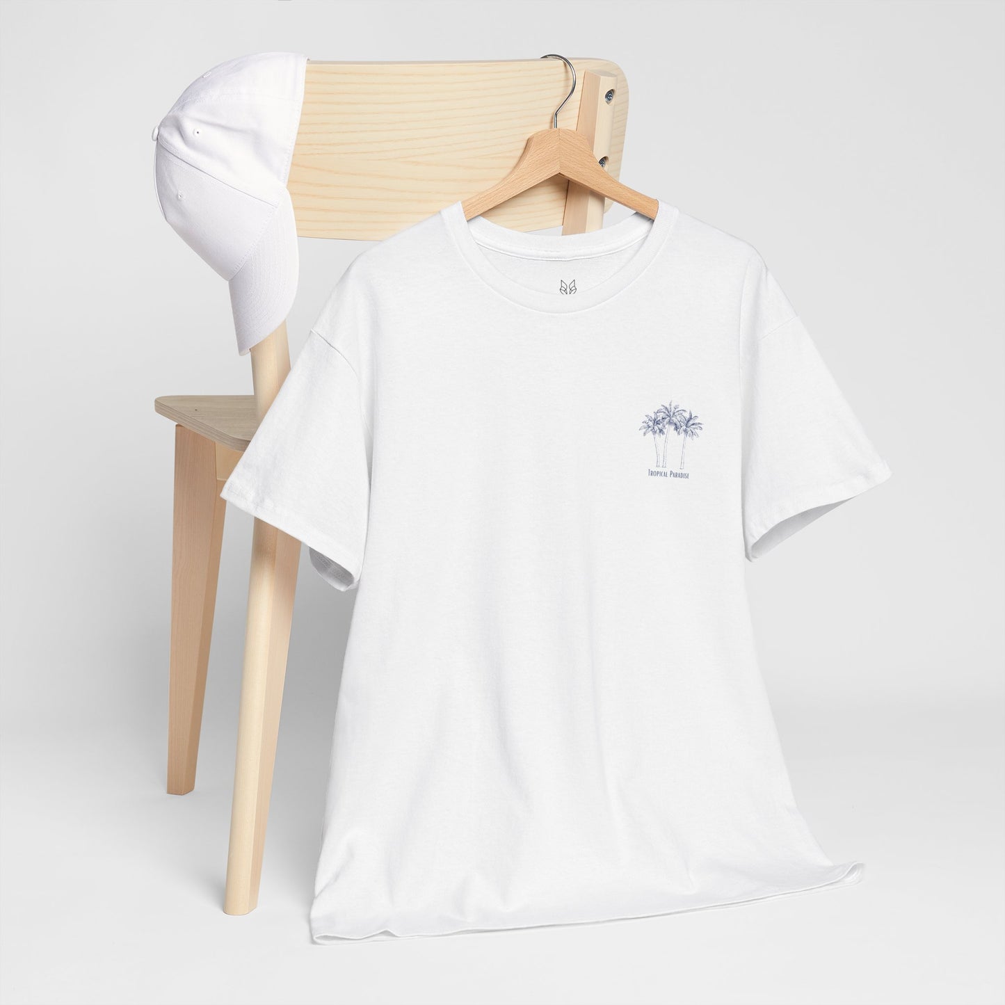 Palm Tree Print Cotton T-Shirt – Casual Summer Tee, Beachwear, Tropical Graphic Shirt, Everyday Comfort - Wolf Aura Co