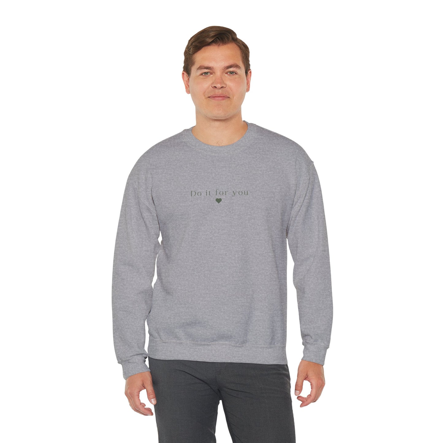 Cozy Affirmation Crewneck Sweatshirt – Do It For You - Wolf Aura Co