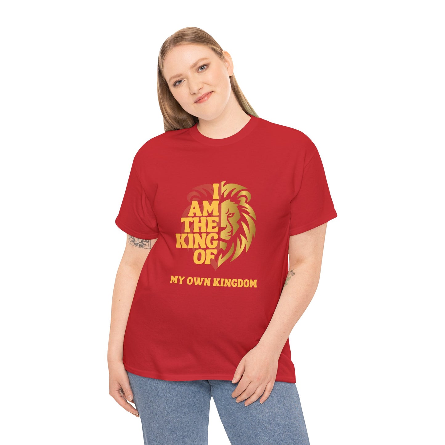 Lion Print Cotton T-Shirt – Fierce Graphic Tee, Casual Everyday Wear, Animal Lover Gift - Wolf Aura Co
