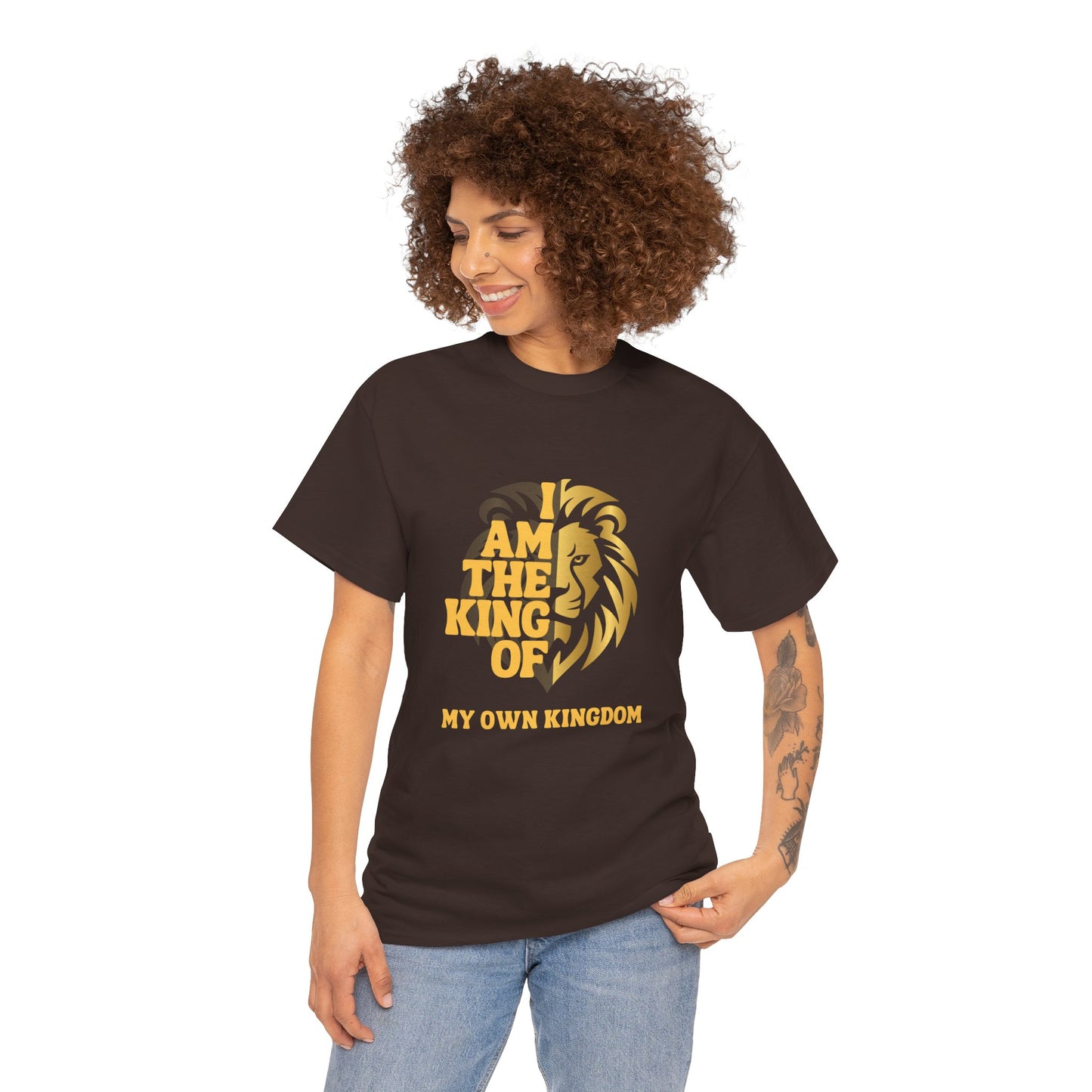 Lion Print Cotton T-Shirt – Fierce Graphic Tee, Casual Everyday Wear, Animal Lover Gift - Wolf Aura Co