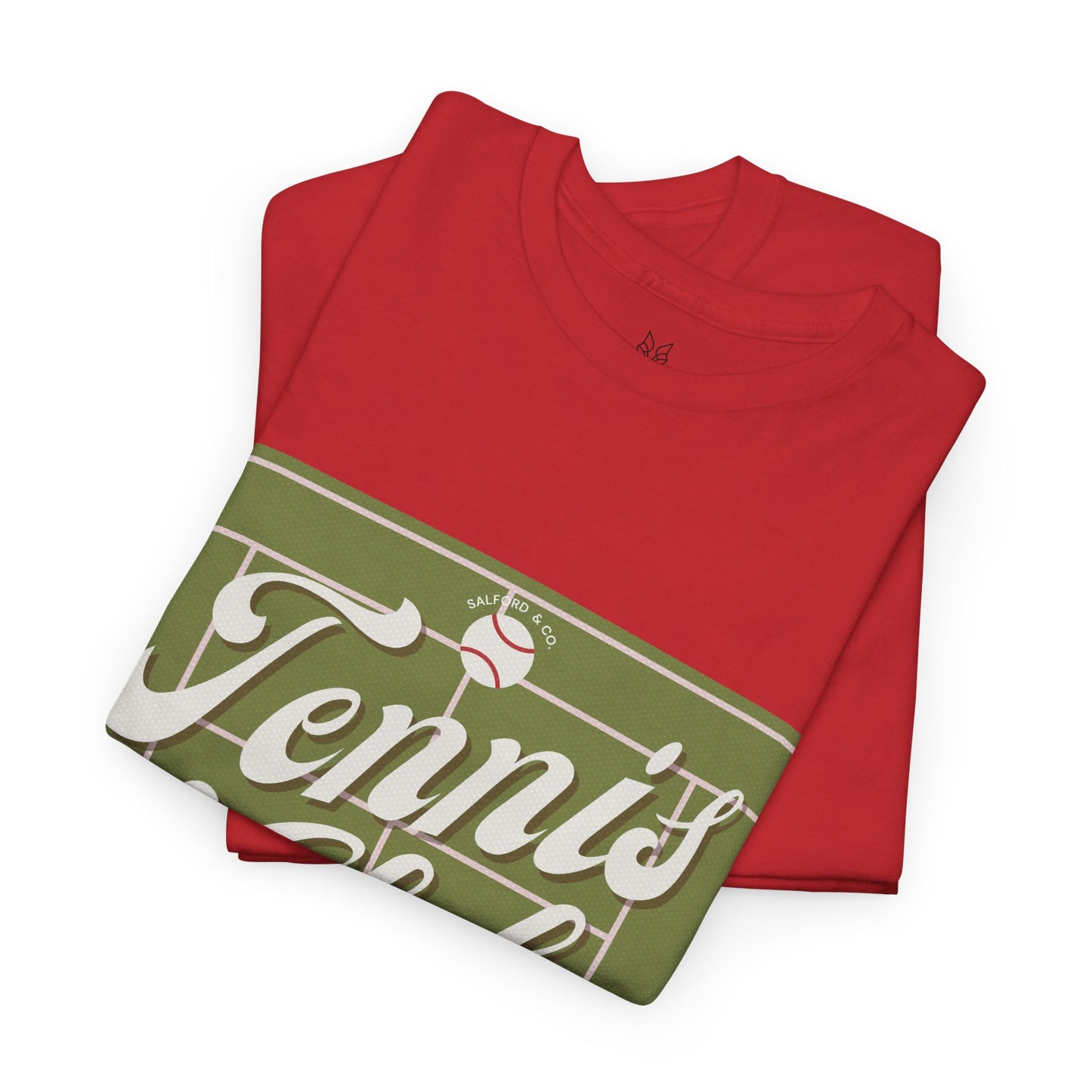 Tennis Print Tee – Unisex Cotton T-Shirt for Sports Lovers - Wolf Aura Co