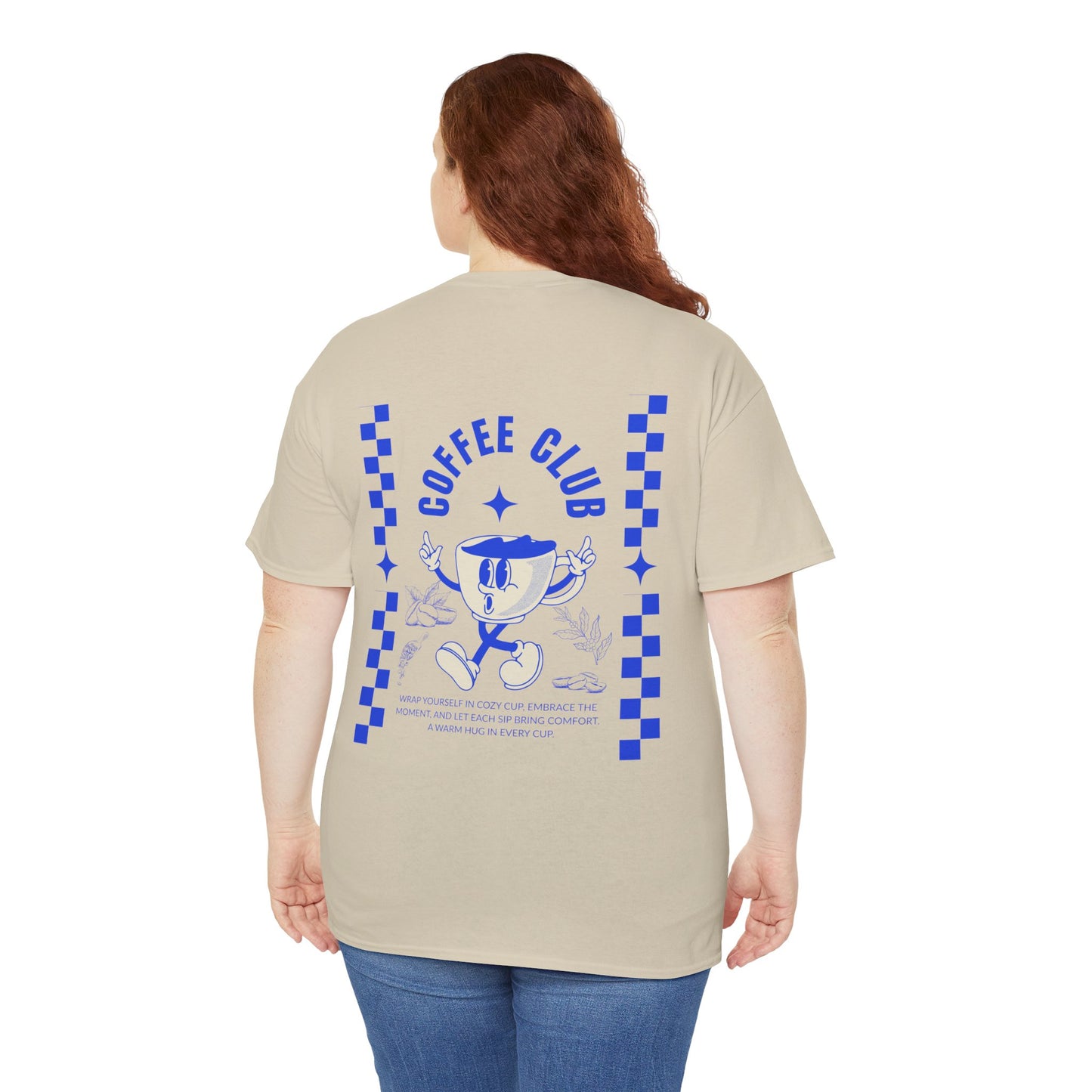 Coffee Club Cotton T-Shirt – Casual Graphic Tee, Coffee Lover Gift, Everyday Comfort - Wolf Aura Co