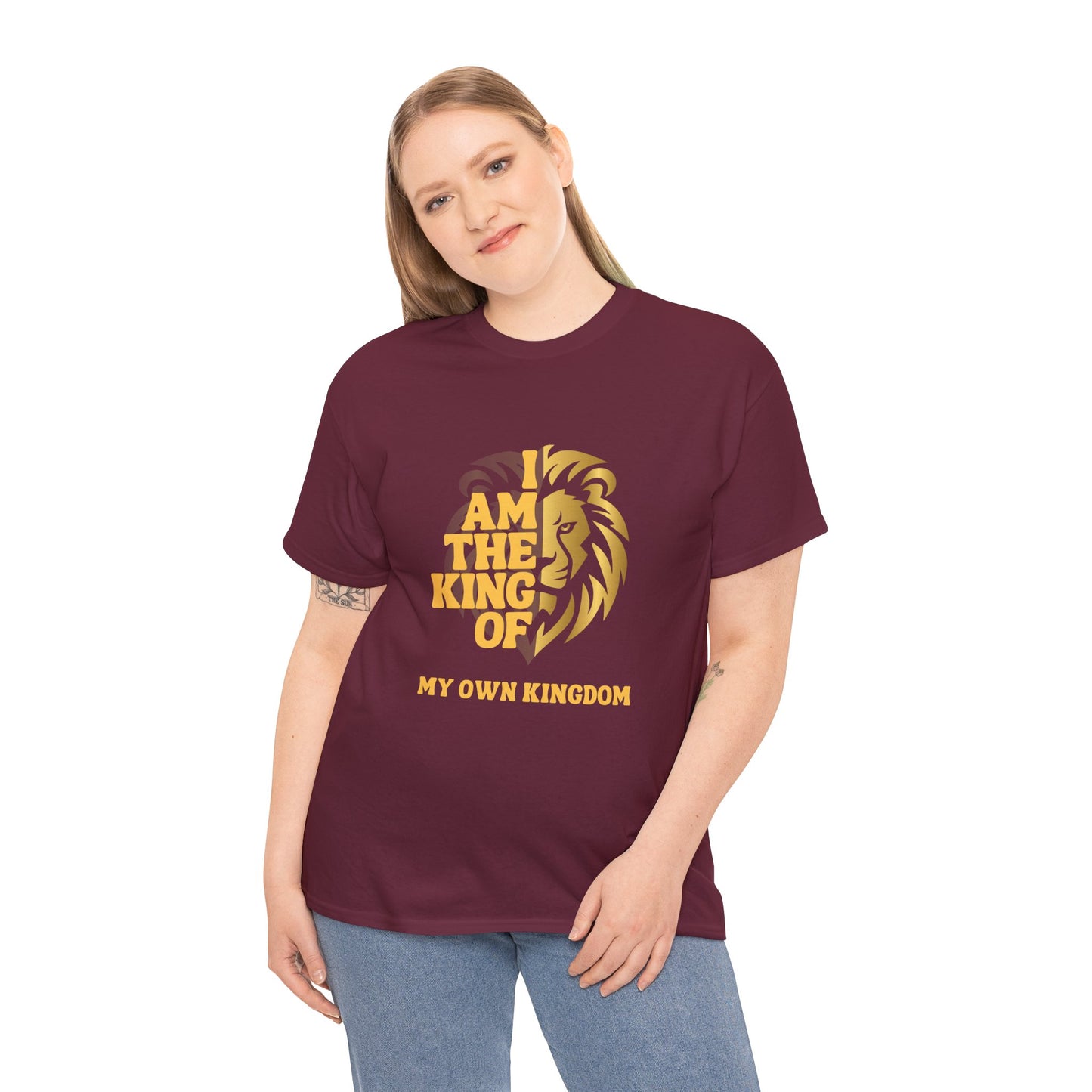 Lion Print Cotton T-Shirt – Fierce Graphic Tee, Casual Everyday Wear, Animal Lover Gift - Wolf Aura Co