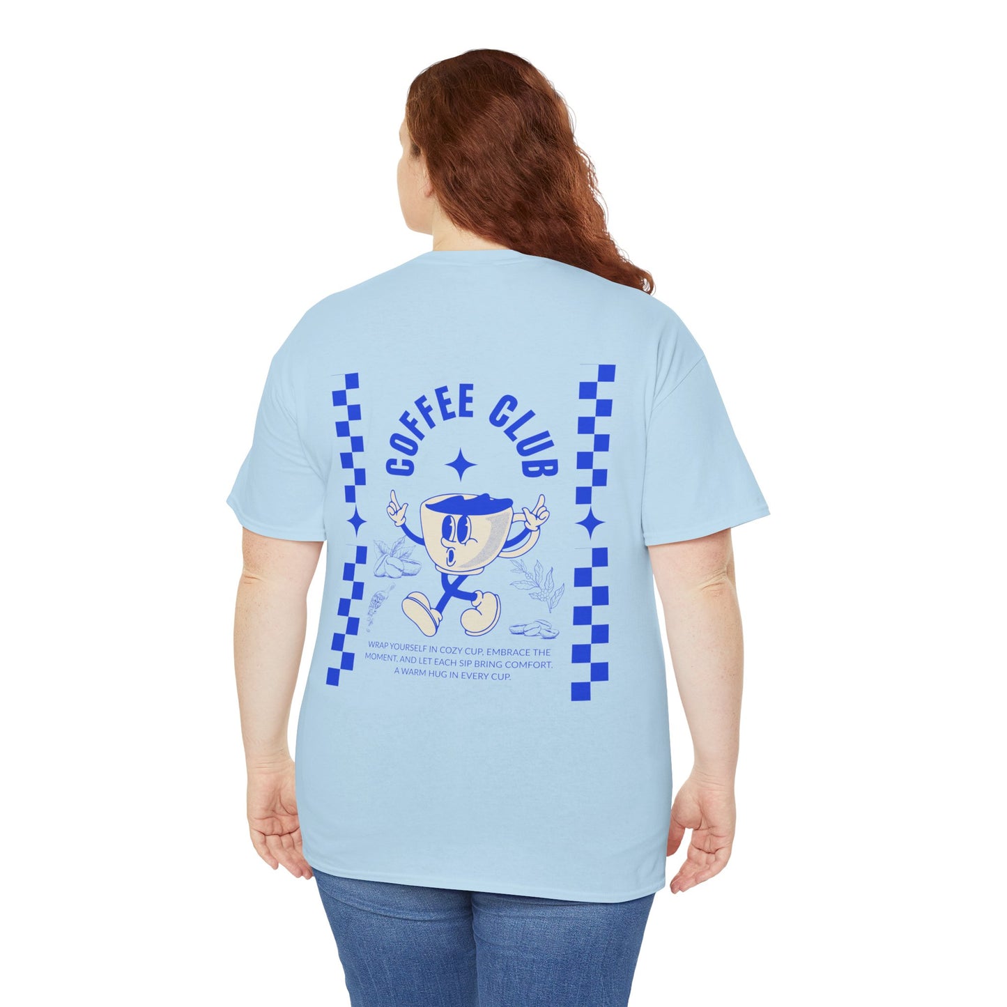 Coffee Club Cotton T-Shirt – Casual Graphic Tee, Coffee Lover Gift, Everyday Comfort - Wolf Aura Co
