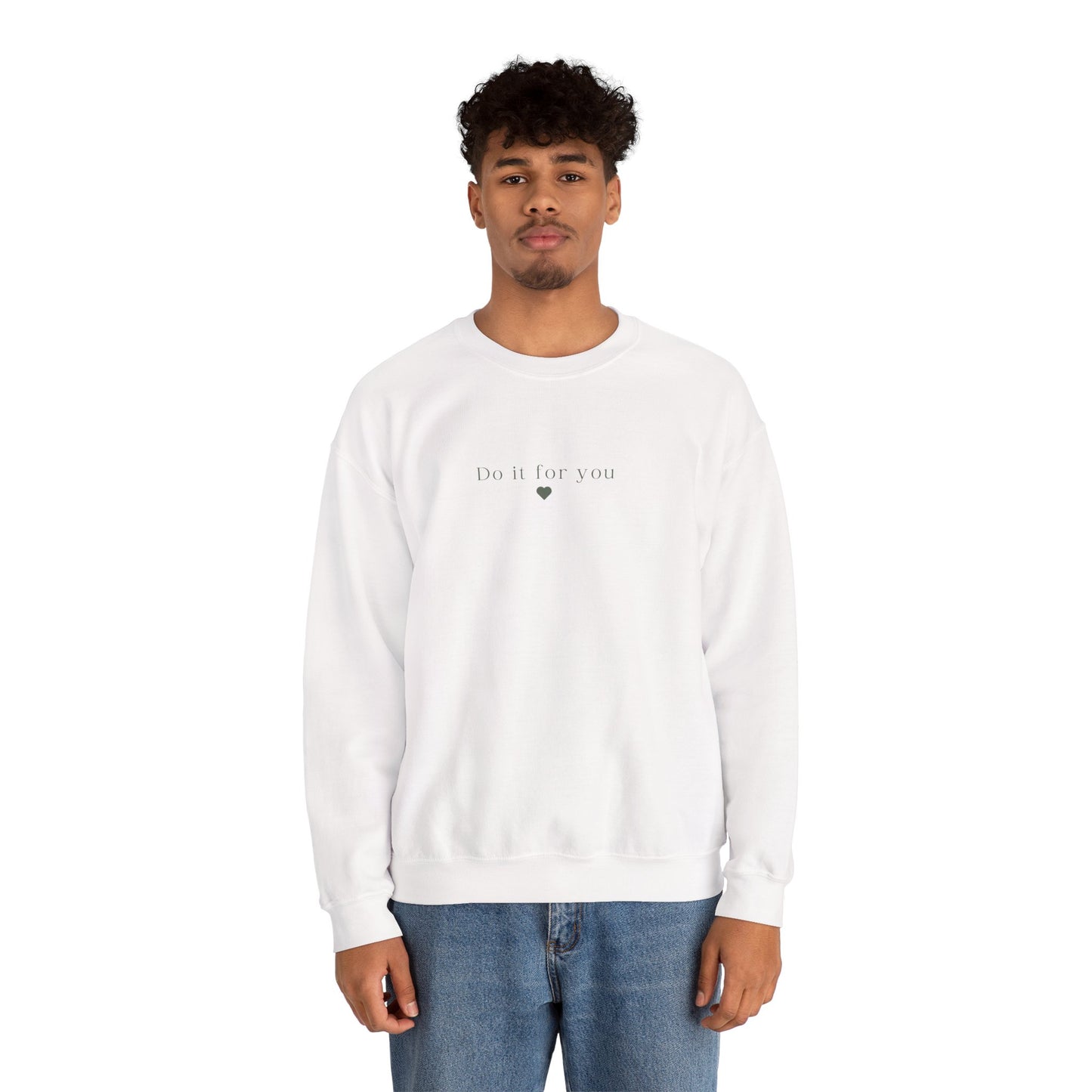 Cozy Affirmation Crewneck Sweatshirt – Do It For You - Wolf Aura Co