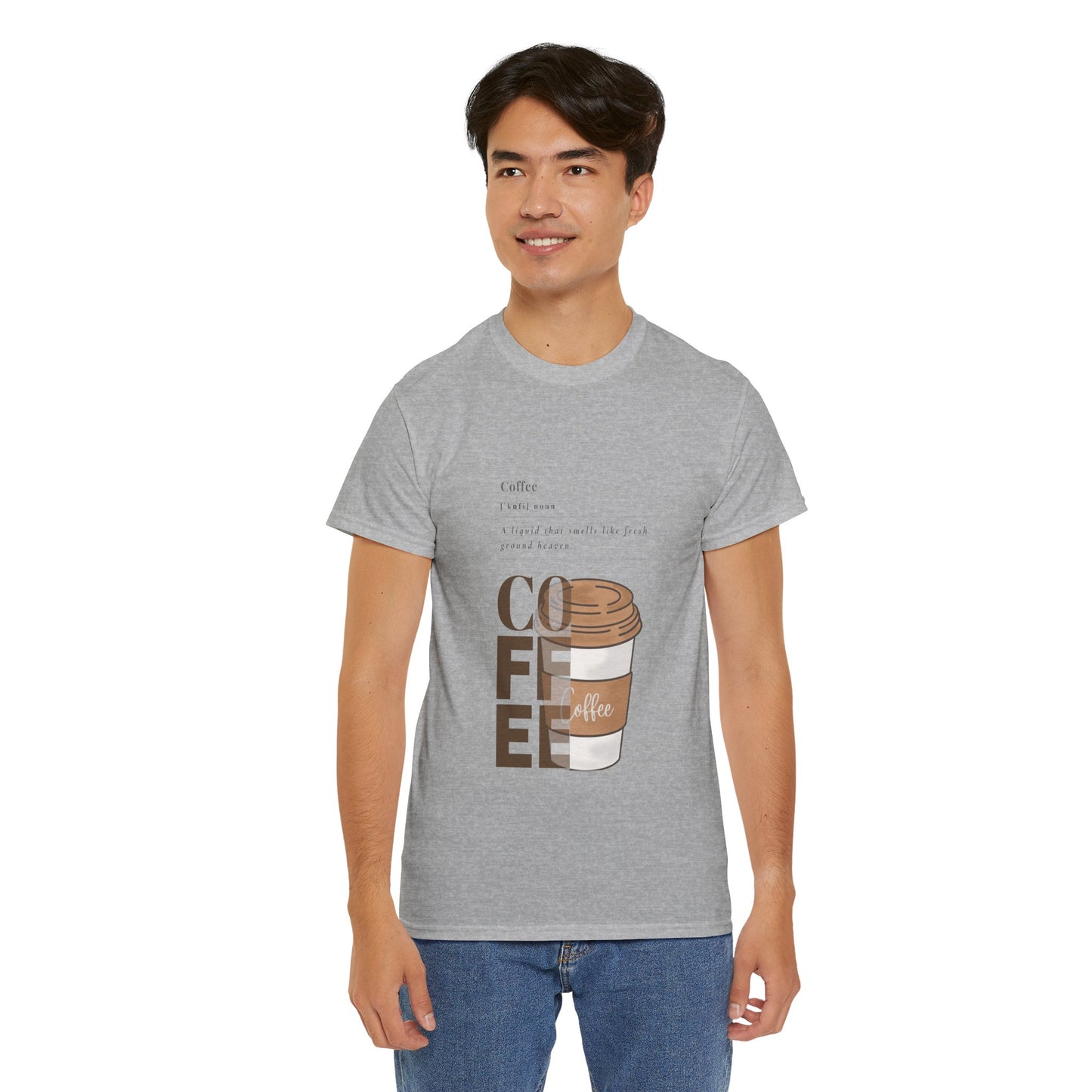 Fresh Brew Vibes Cotton T-Shirt – Casual Coffee Lovers Graphic Tee, Everyday Comfort, Barista Gift - Wolf Aura Co