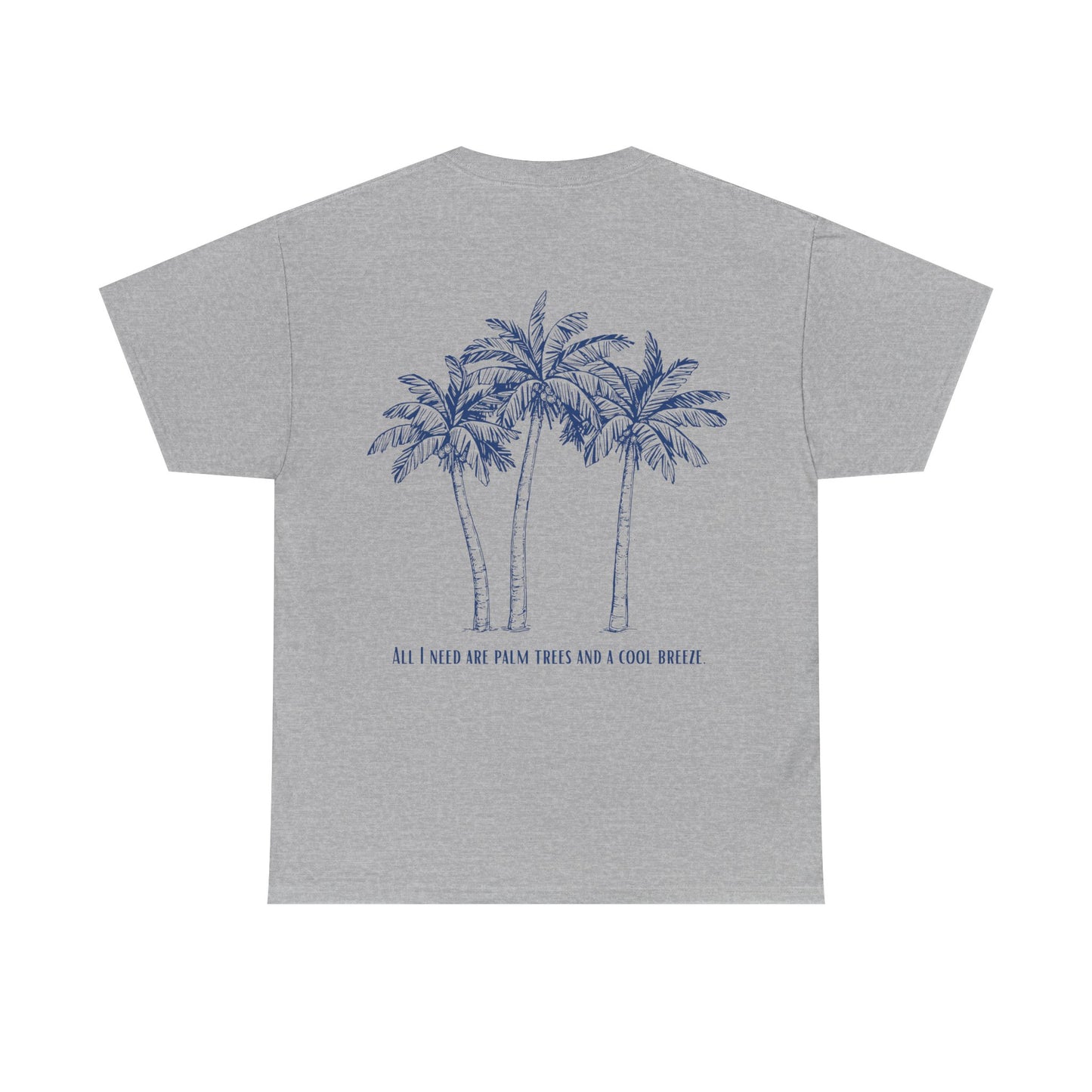 Palm Tree Print Cotton T-Shirt