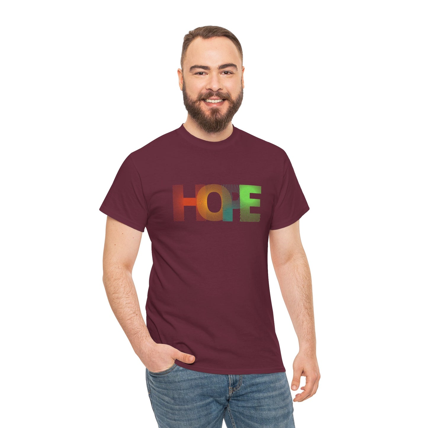 Unisex Hope Graphic Tee – Motivational Casual Wear - Wolf Aura Co